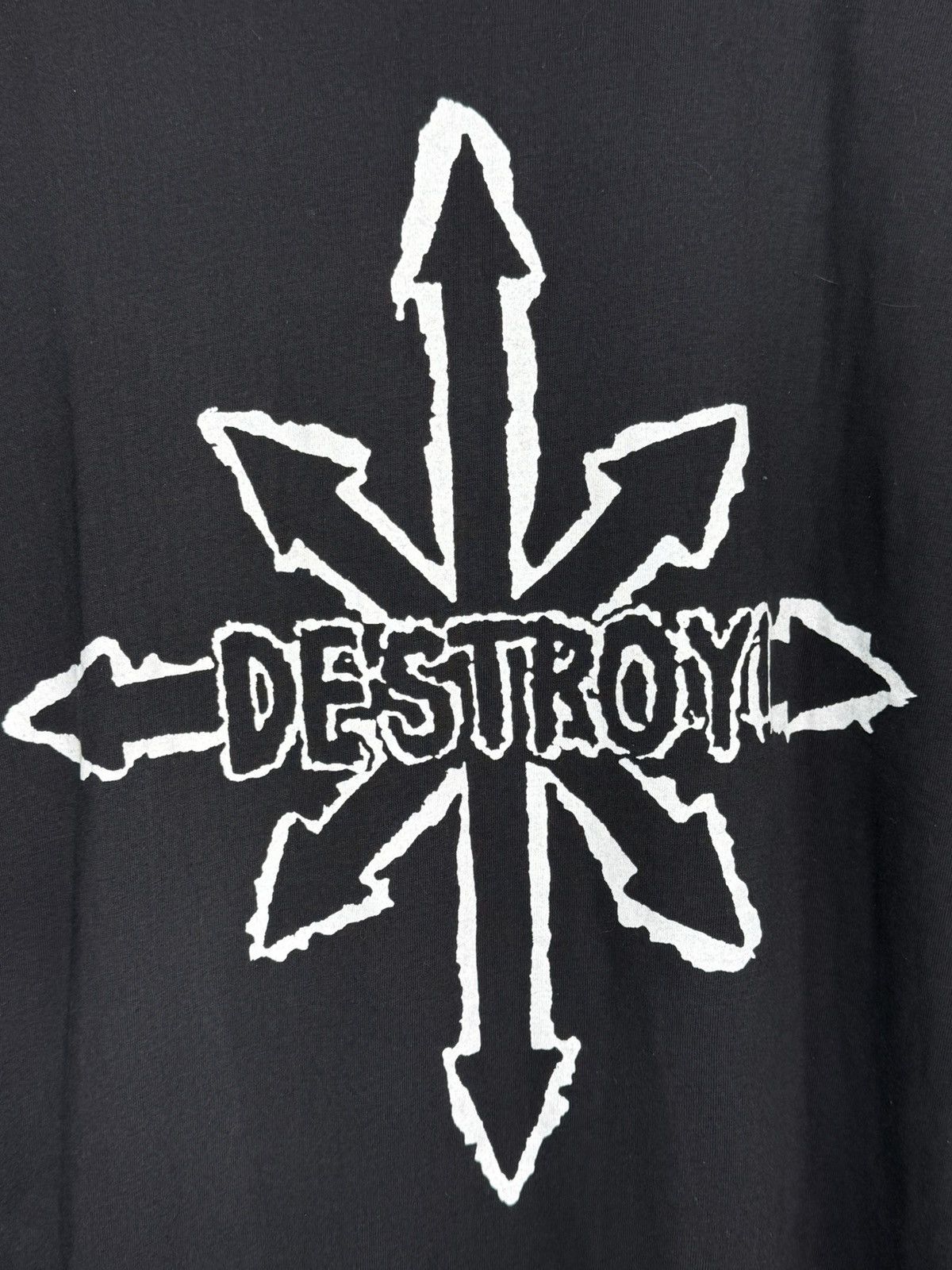 Band Tees Destroy! Burn This Racist System Down Crust Punk T-Shirt XXL Size US XXL / EU 58 / 5 - 6 Thumbnail