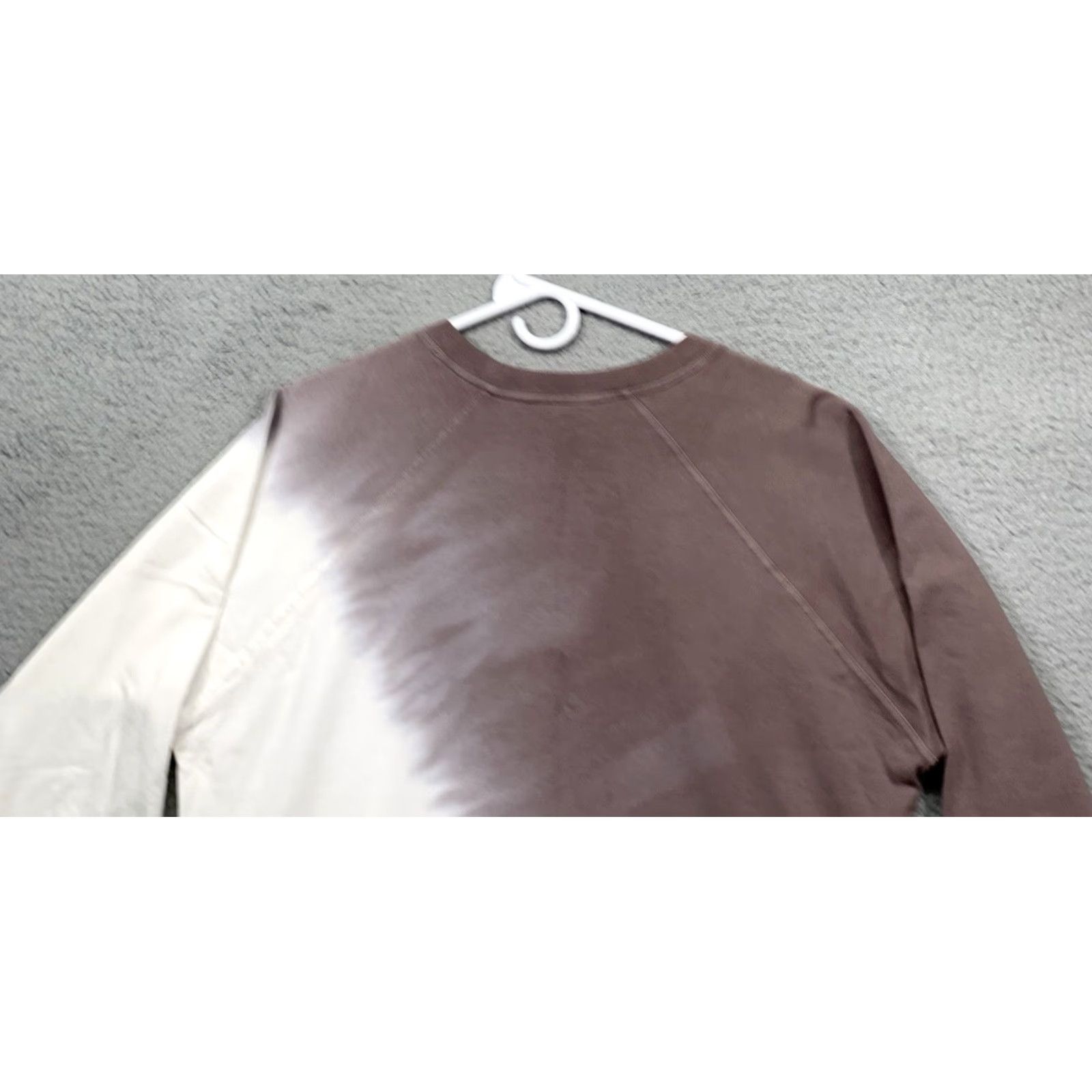 Vintage Joy Lab Cropped Sweatshirt Women's Mocha & Cream Size Small Thumb Holes NWT Size S / US 4 / IT 40 - 3 Thumbnail
