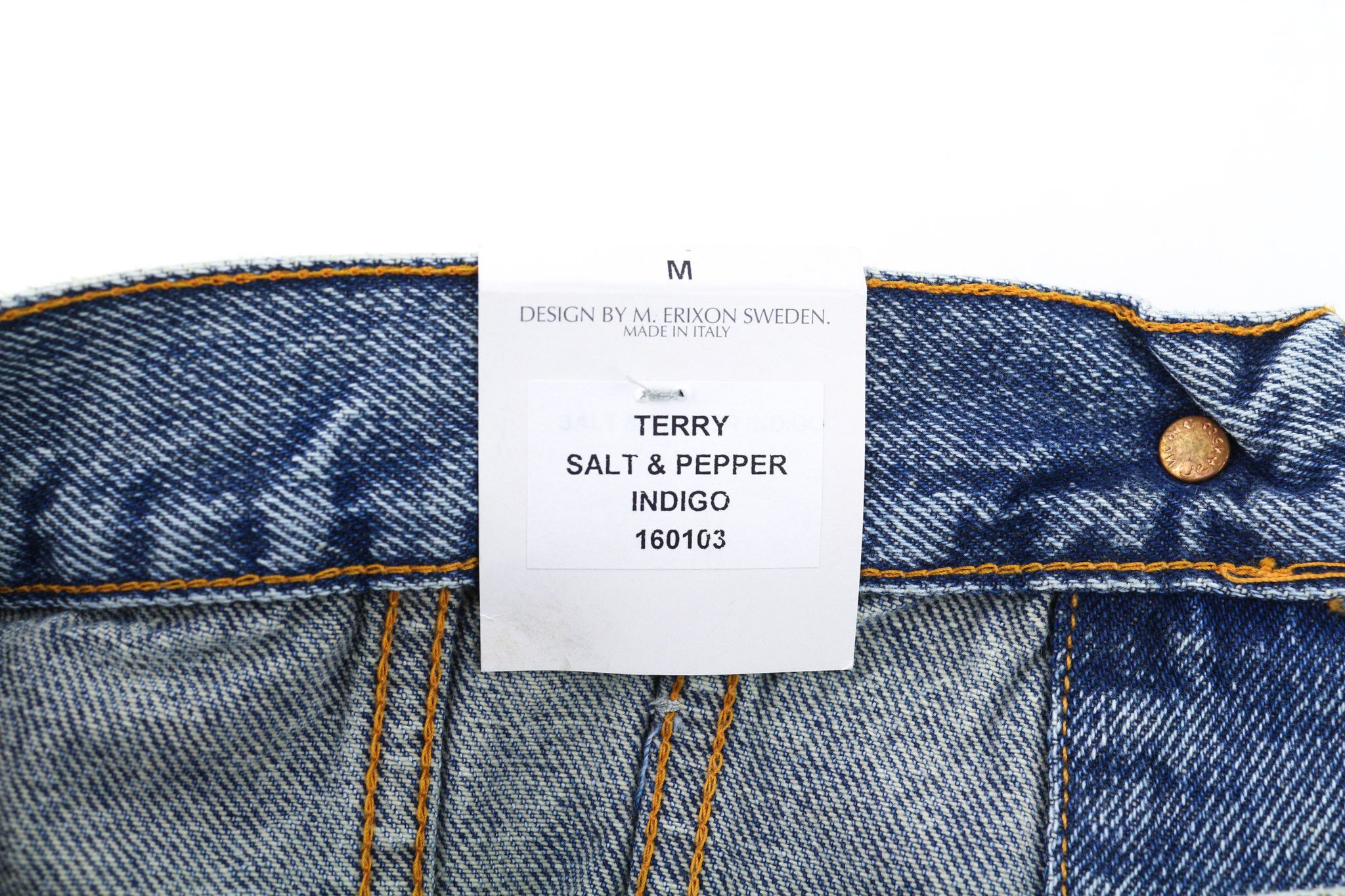 Nudie Jeans TERRY M Denim Salt & Pepper Buttoned Logo Jacket 80744 Size US M / EU 48-50 / 2 - 7 Thumbnail