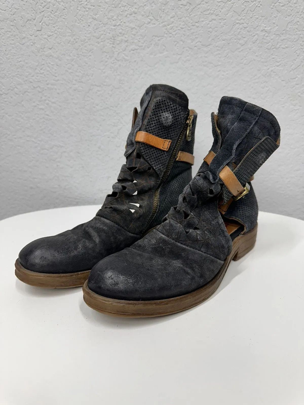 A.S.98 Vintage Guidi Style AS 98 Leather Boots Italy Design Poell Size US 7 / EU 40 - 6 Thumbnail