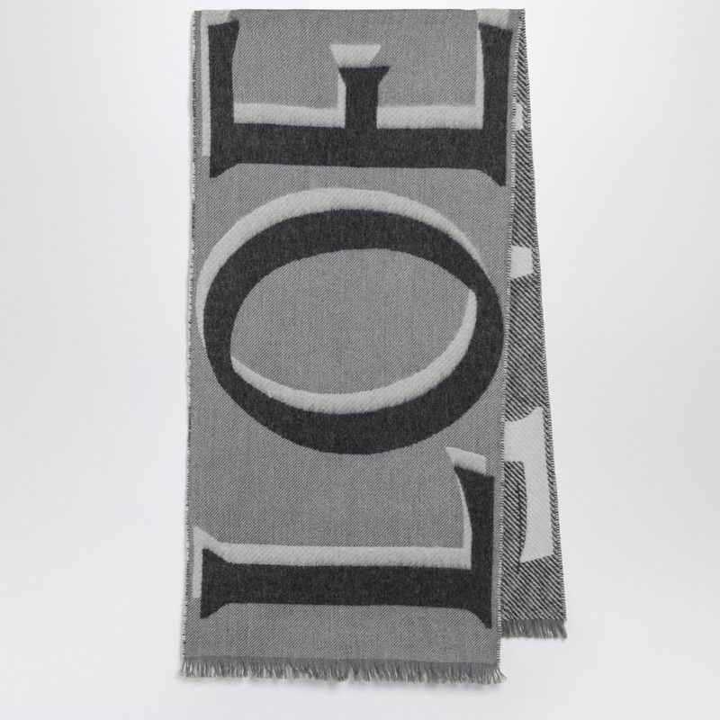 Loewe Loewe Gray Wool And Cashmere Scarf Size ONE SIZE - 1 Thumbnail
