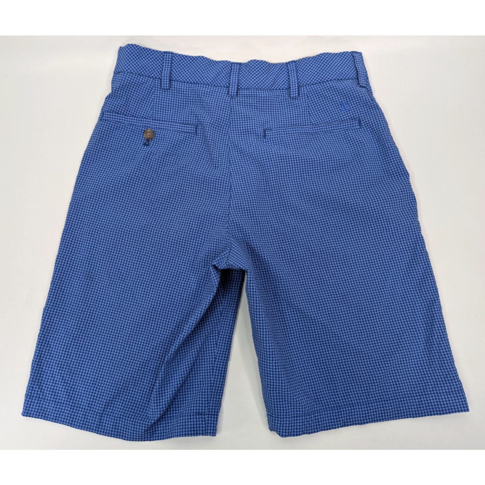 Vintage Walter Hagen Mens 11 Majors Flat Front Checkered Blue Golf Shorts size 30 Size US 30 / EU 46 - 2 Thumbnail