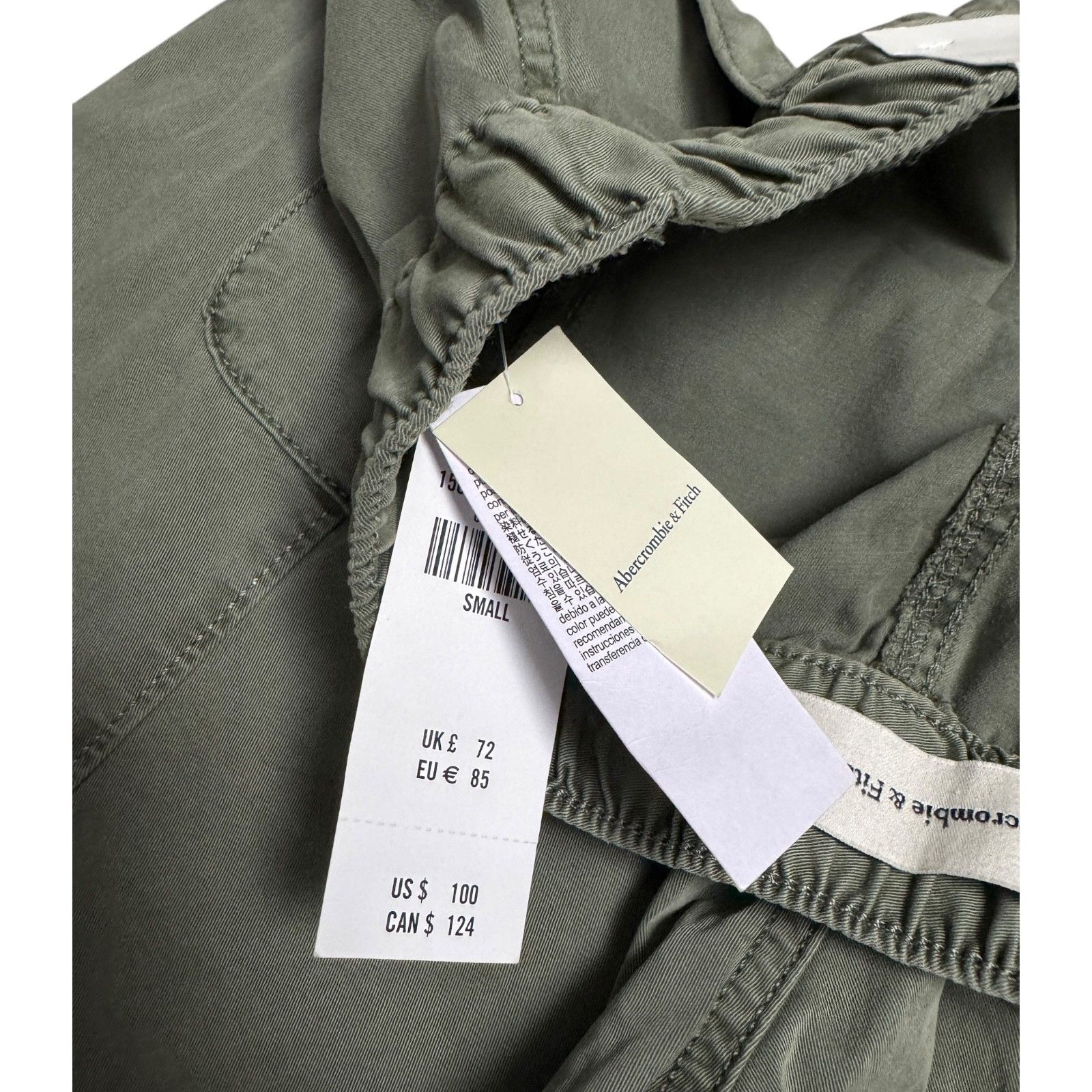 Abercrombie & Fitch ABERCROMBIE & FITCH High Rise BAGGY Cargo Wide Pants NWT S Size 28" / US 6 / IT 42 - 6 Thumbnail