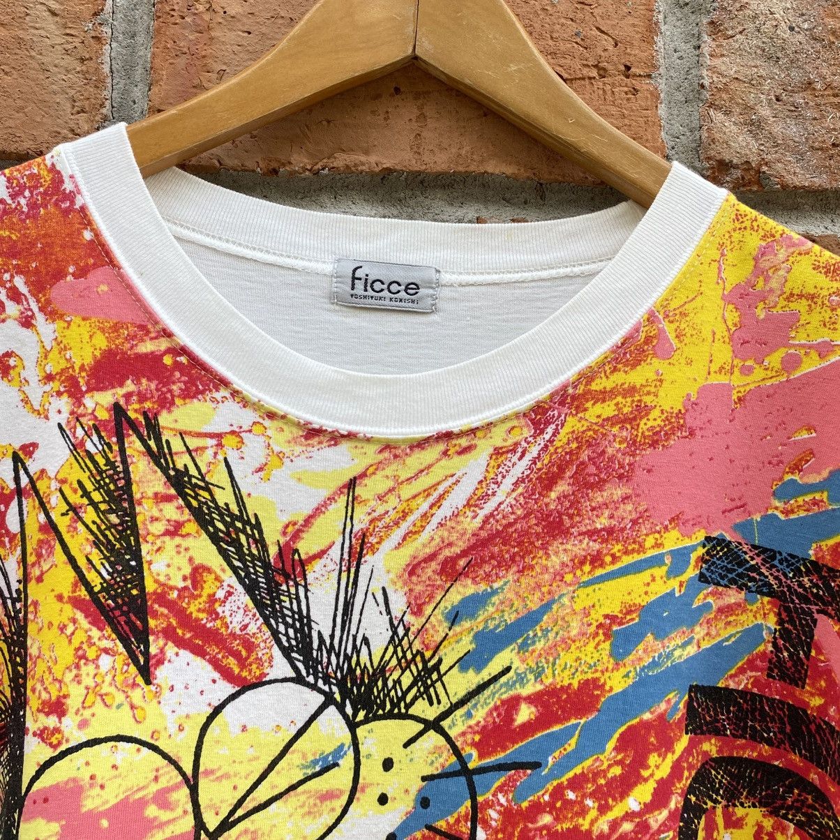 Yoshiyuki Konishi Ficce White Tee with Color Splash Print Size US M / EU 48-50 / 2 - 10 Thumbnail