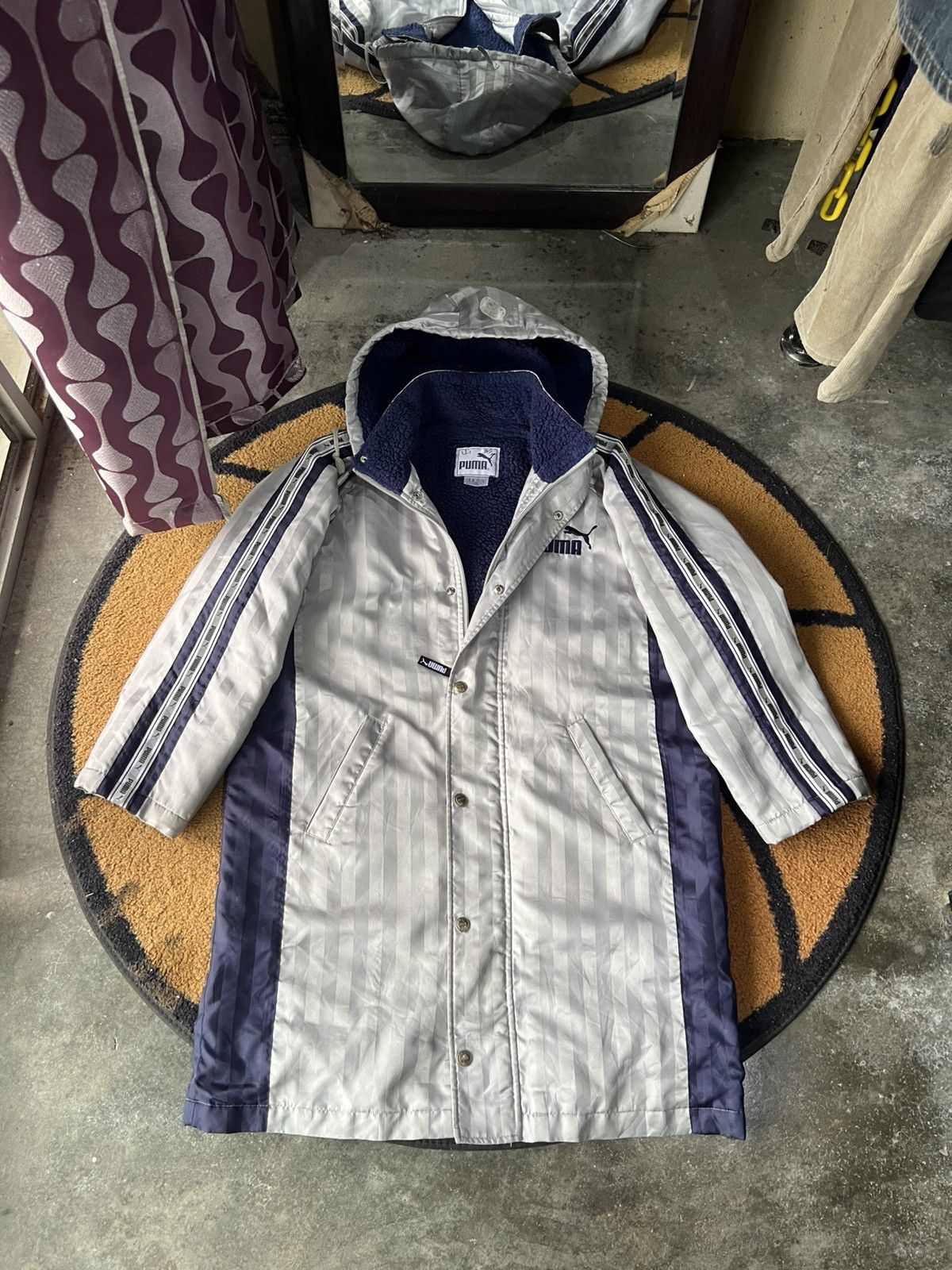 Puma 🔥Vintage Puma Coach Sherpa Jacket Size US S / EU 44-46 / 1 - 1 Thumbnail