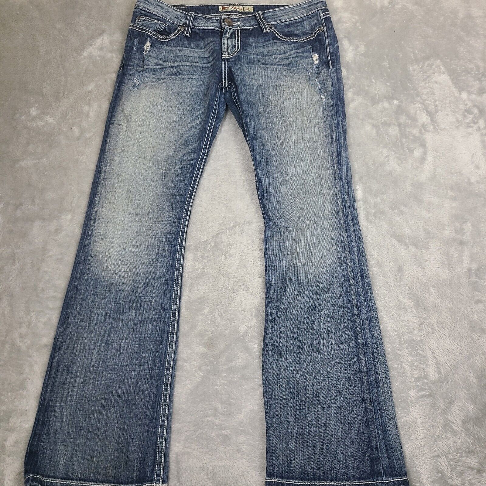 BKE BKE Sabrina Distressed Womens Denim Blue Jeans Waist 29" in Size 29" - 1 Thumbnail