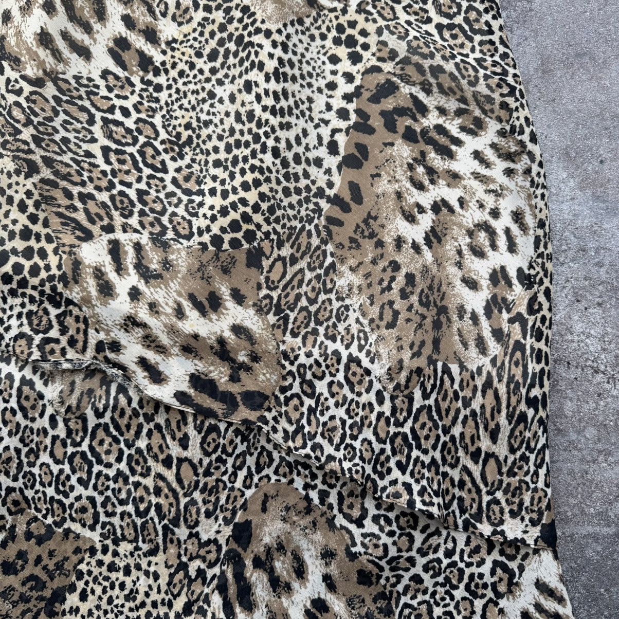 Hysteric Glamour × Vintage 2000’s Aesthetic Y2K Asymmetric Leopard Print Midi Skirt Size 26" / US 2 / IT 38 - 4 Thumbnail