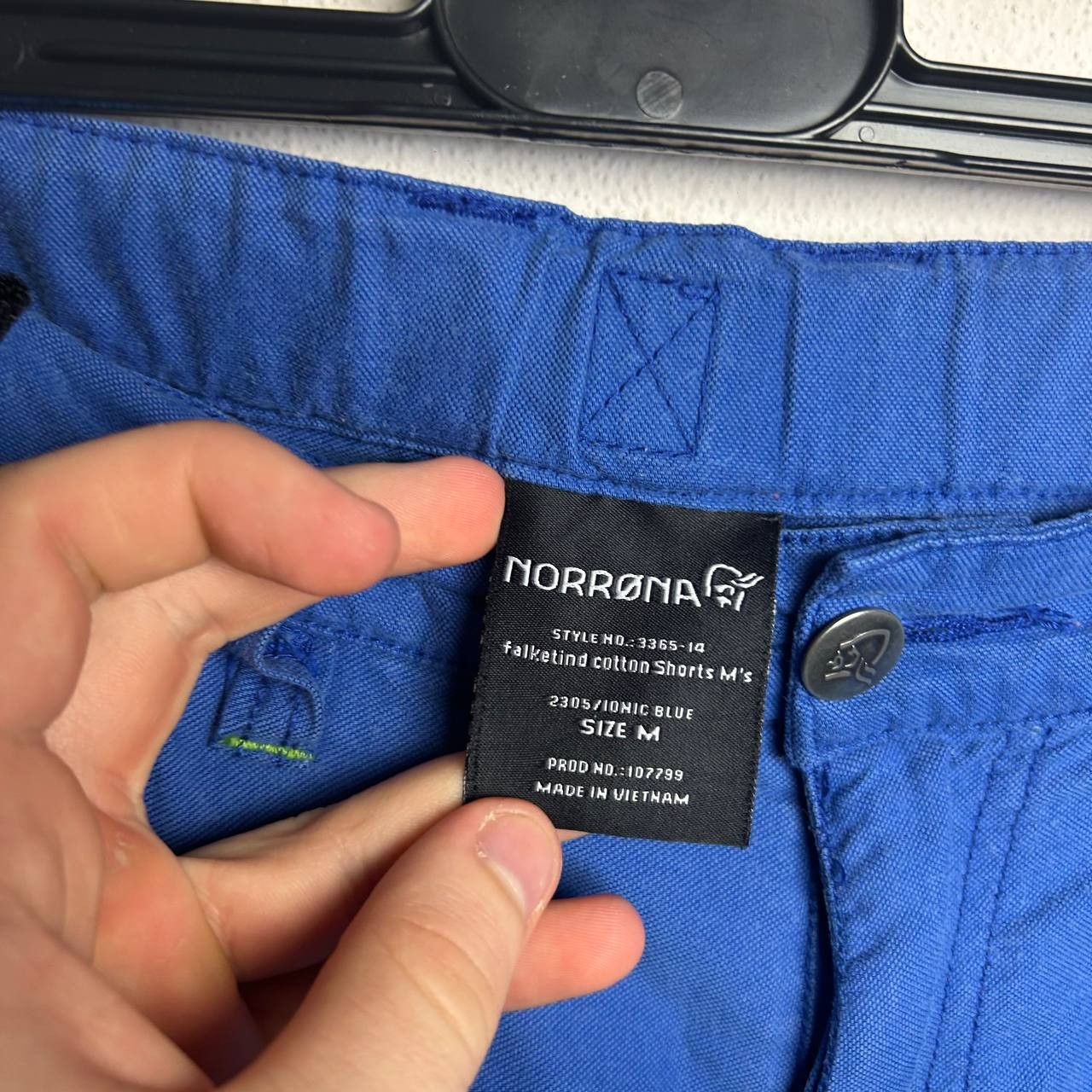 Norrona Mens Norrona Small logo Multipocket blue outdoor shorts Size US 32 / EU 48 - 5 Thumbnail