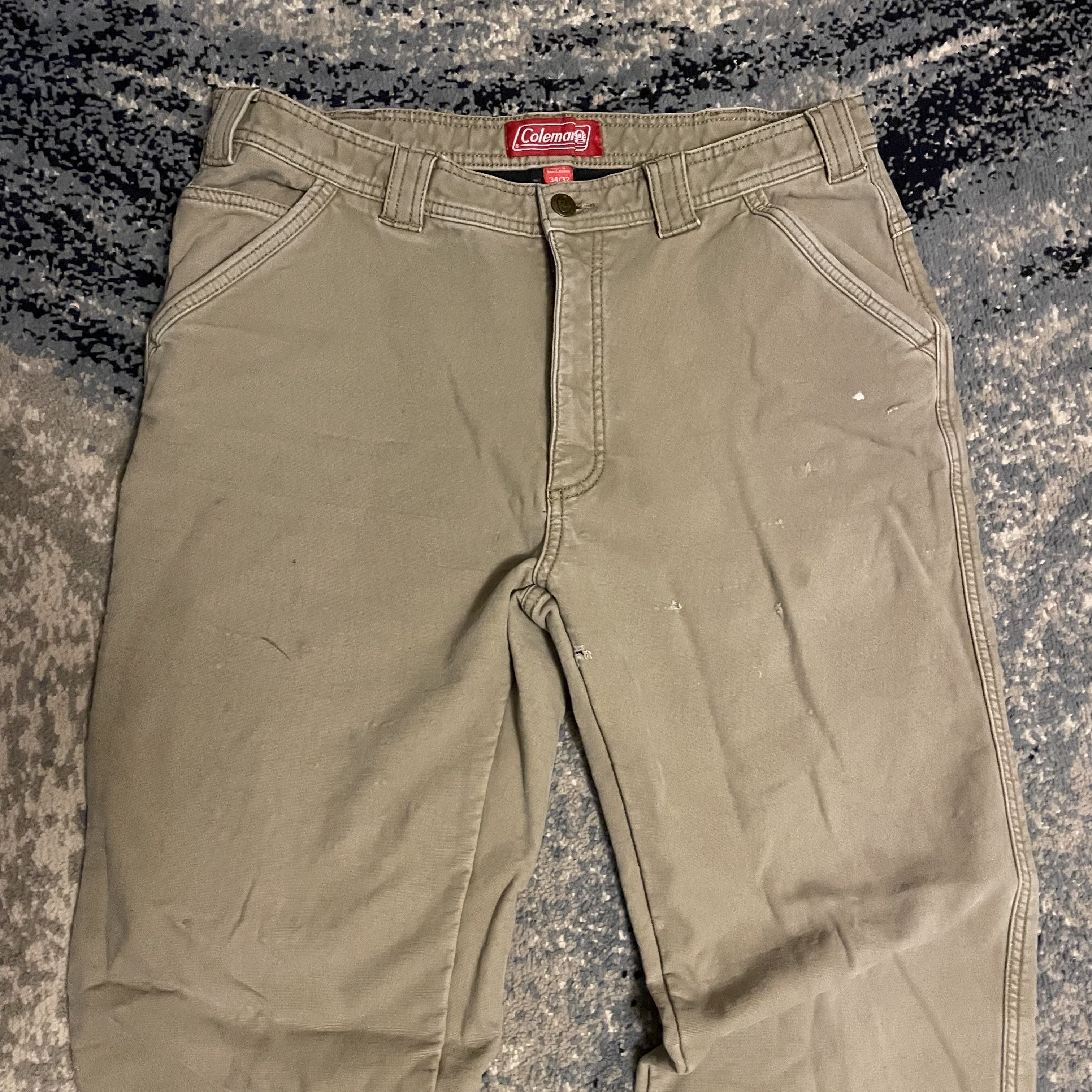 Coleman Distressed Coleman Carpenter Pants 34x32 Sherpa Lined Beige Size US 34 / EU 50 - 4 Thumbnail
