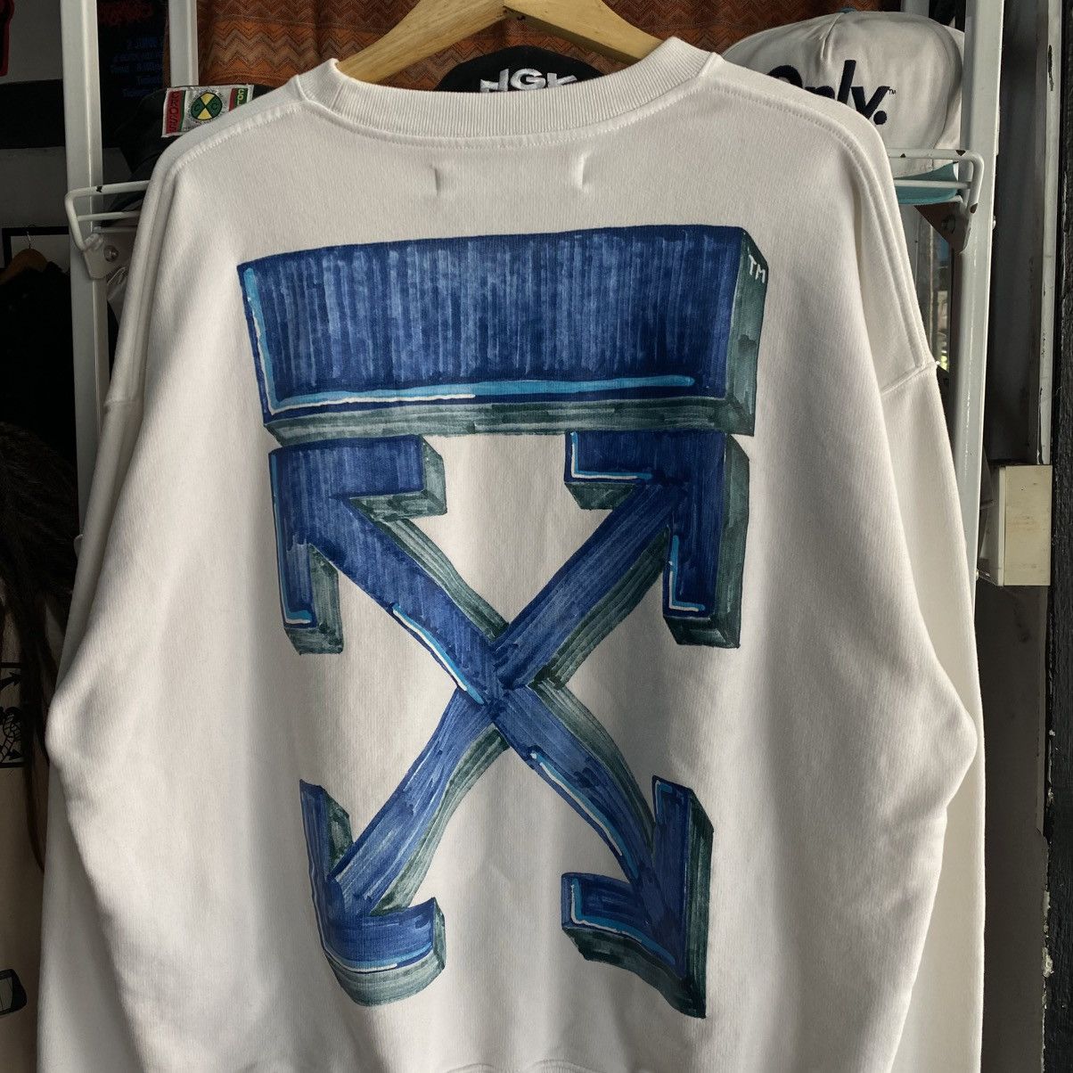 Off-White Off-White Marker Arrows Crewneck Sweatshirt - RARE Size US L / EU 52-54 / 3 - 3 Thumbnail