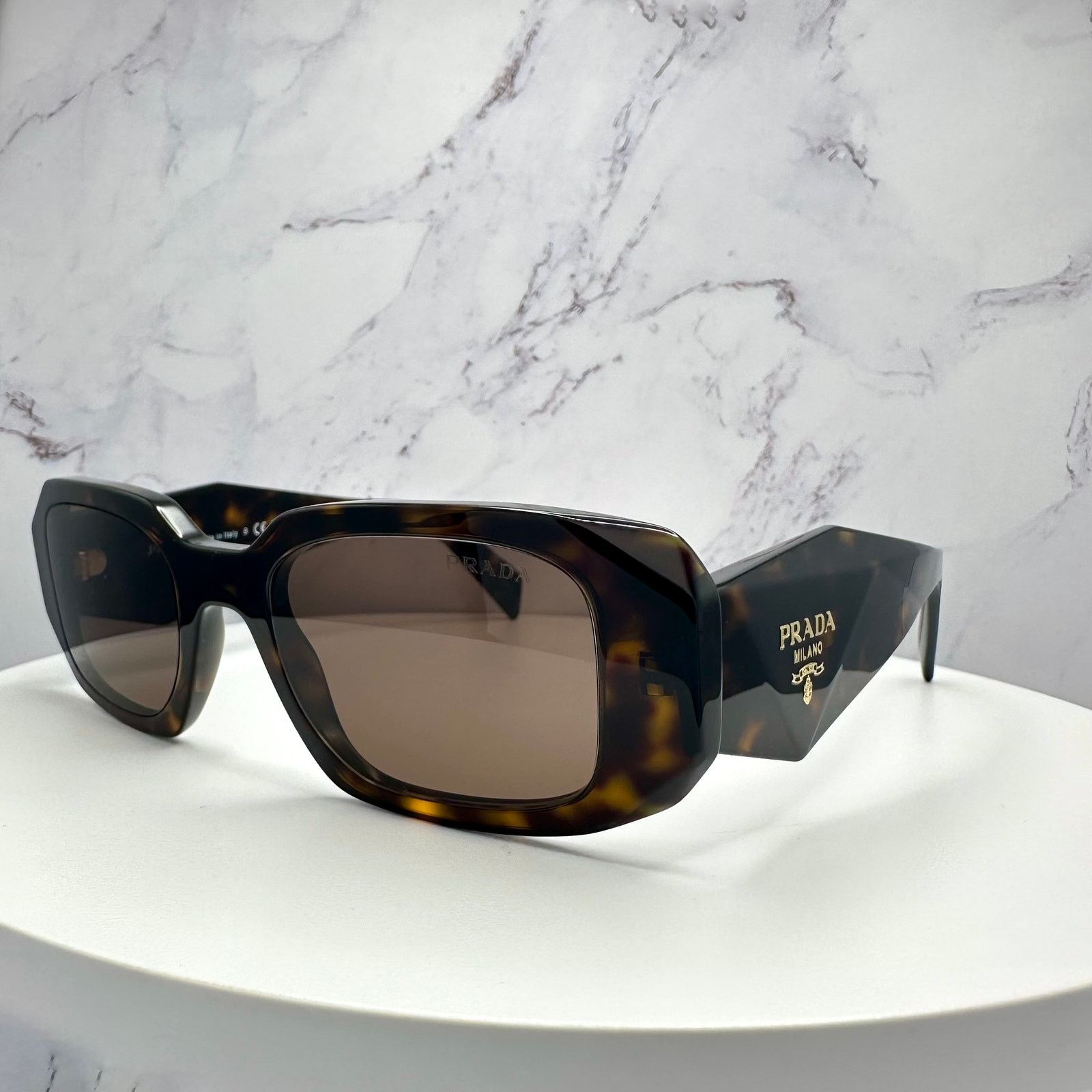 Prada PRADA Sunglasses New Brown PR 17WS Symbole Logo Authentic Size ONE SIZE - 16 Thumbnail