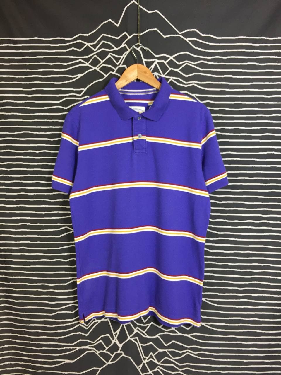 Japanese Brand × Uniqlo Uniqlo Authentic Garment Original Wash Striped Polo Tee Size US XL / EU 56 / 4 - 1 Thumbnail