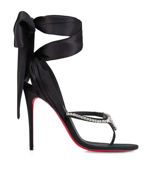Christian Louboutin o1bcso1str0825 Just Queenie Desert Heeled Sandals in Black Size US 9 / IT 39 - 1 Thumbnail