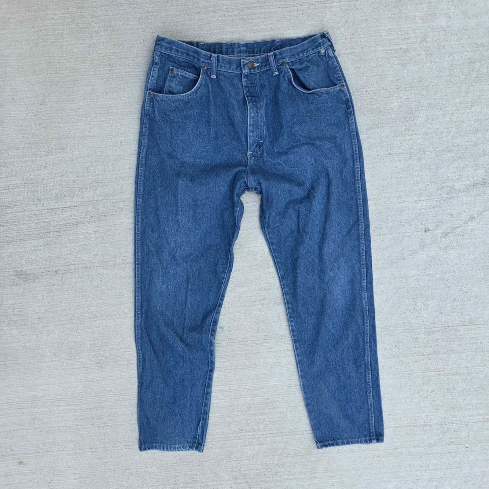 Vintage × Wrangler Wrangler Vintage Jeans Made in the USA 90s Workwear Cowboy Size US 37 - 3 Thumbnail