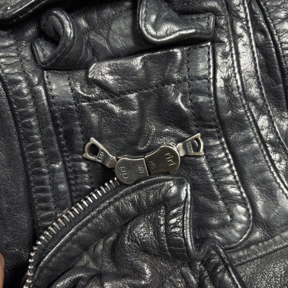 Neil Barrett 2000s Neil Barrett Indie Sleaze Hooded Leather Jacket Size US M / EU 48-50 / 2 - 8 Thumbnail