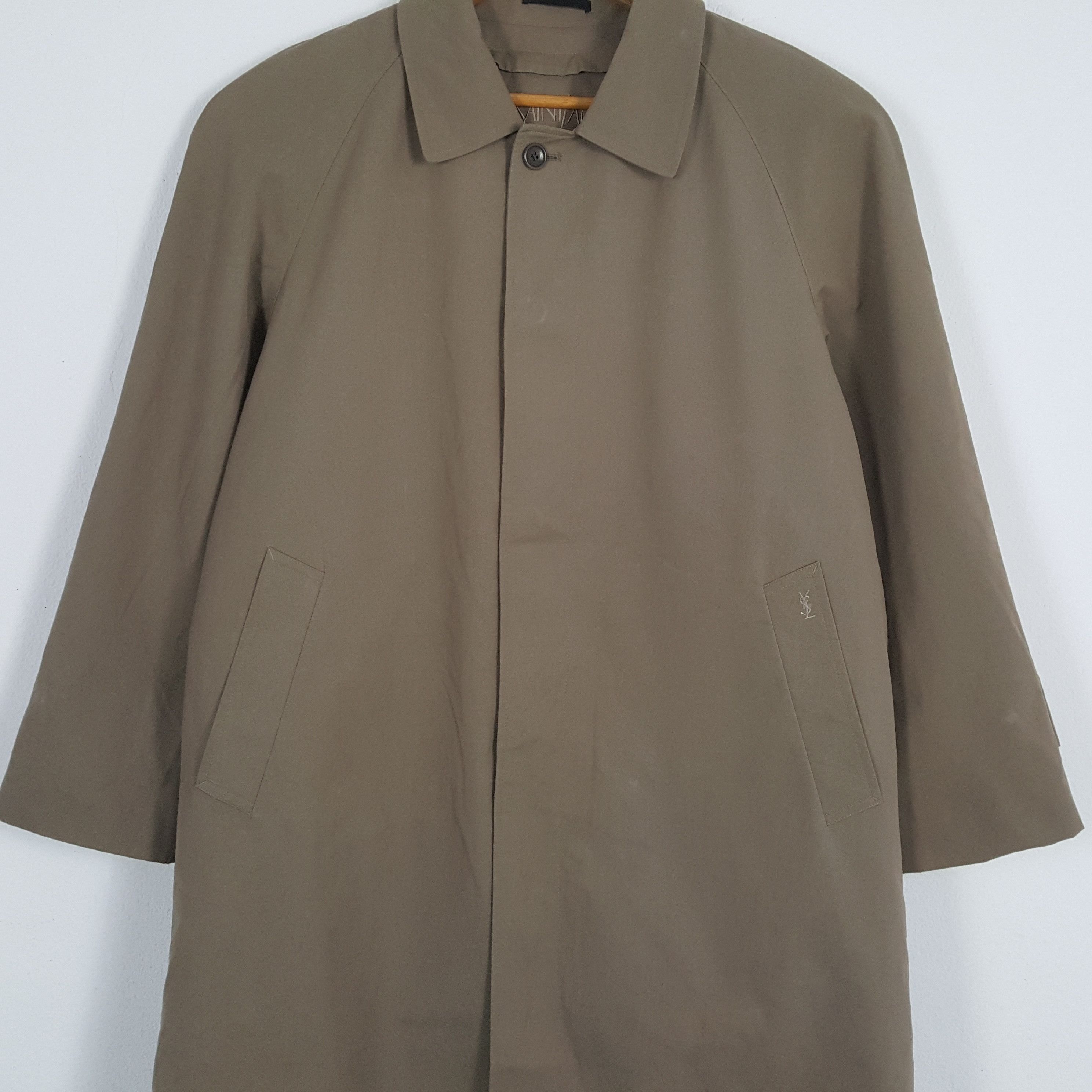 Vintage Vintage YVES SAINT LAURENT Fashion Brand Trench Coat Jacket Size US L / EU 52-54 / 3 - 2 Thumbnail