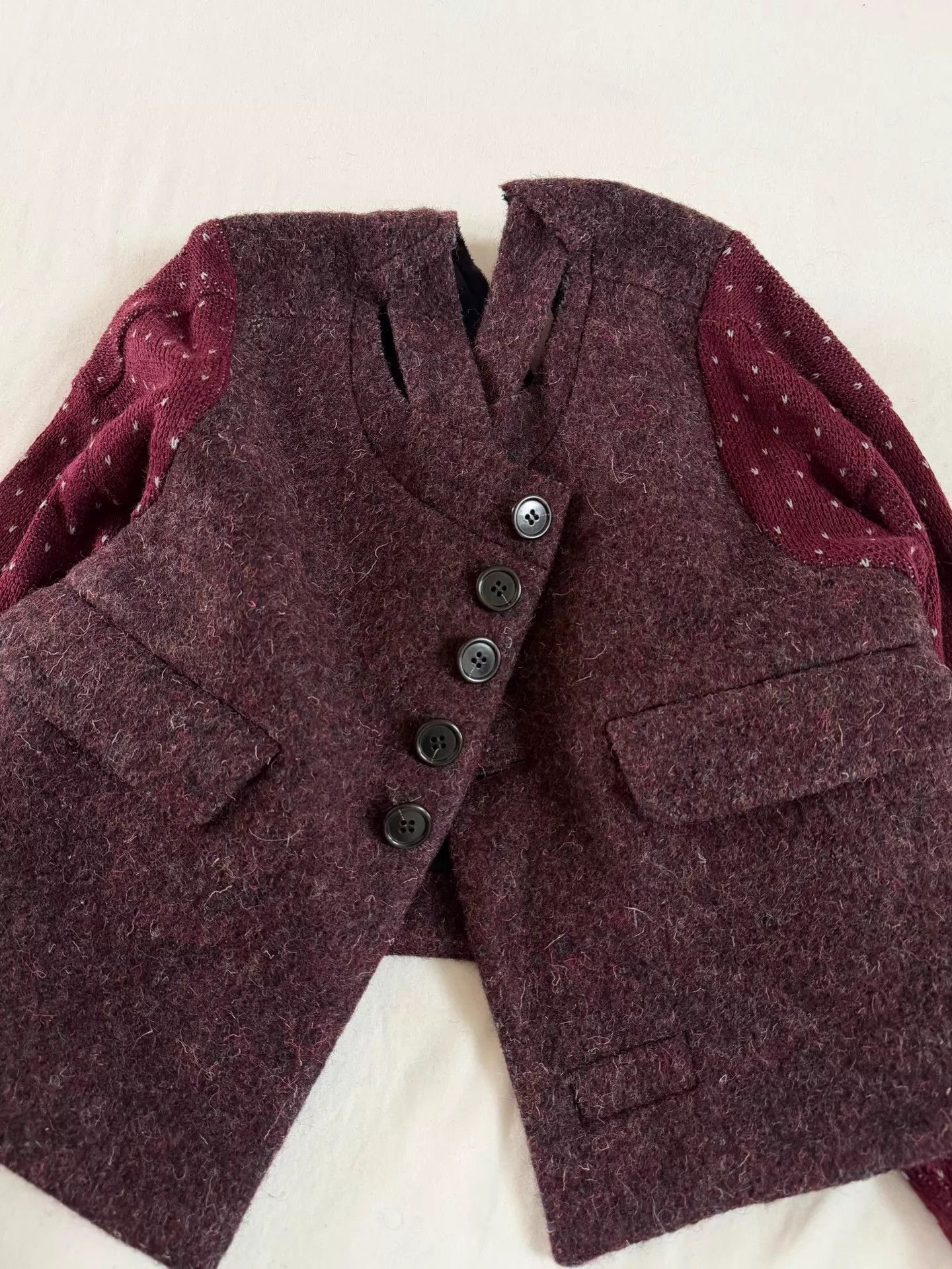Undercover UC 1997 Leaf Rare Knit & Wool Felt Jkt New w/ Tags Size US M / EU 48-50 / 2 - 7 Thumbnail