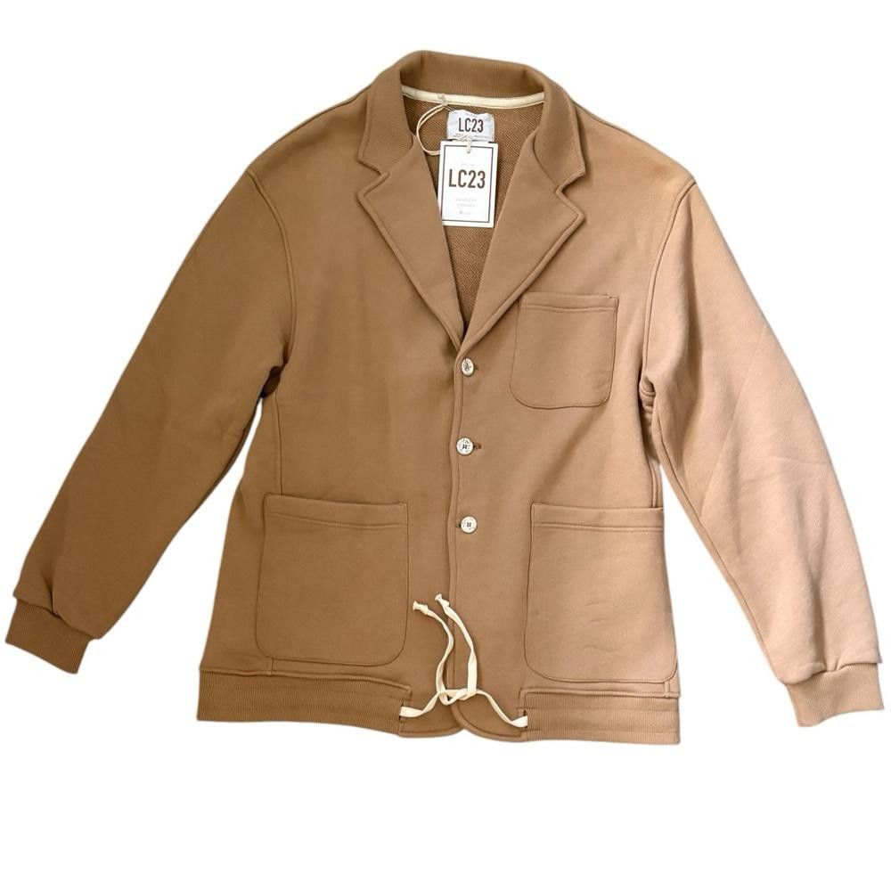 LC23 LC23 Handmade in Puglia Italy Camel Fleece Casual Blazer Size 44R - 5 Thumbnail