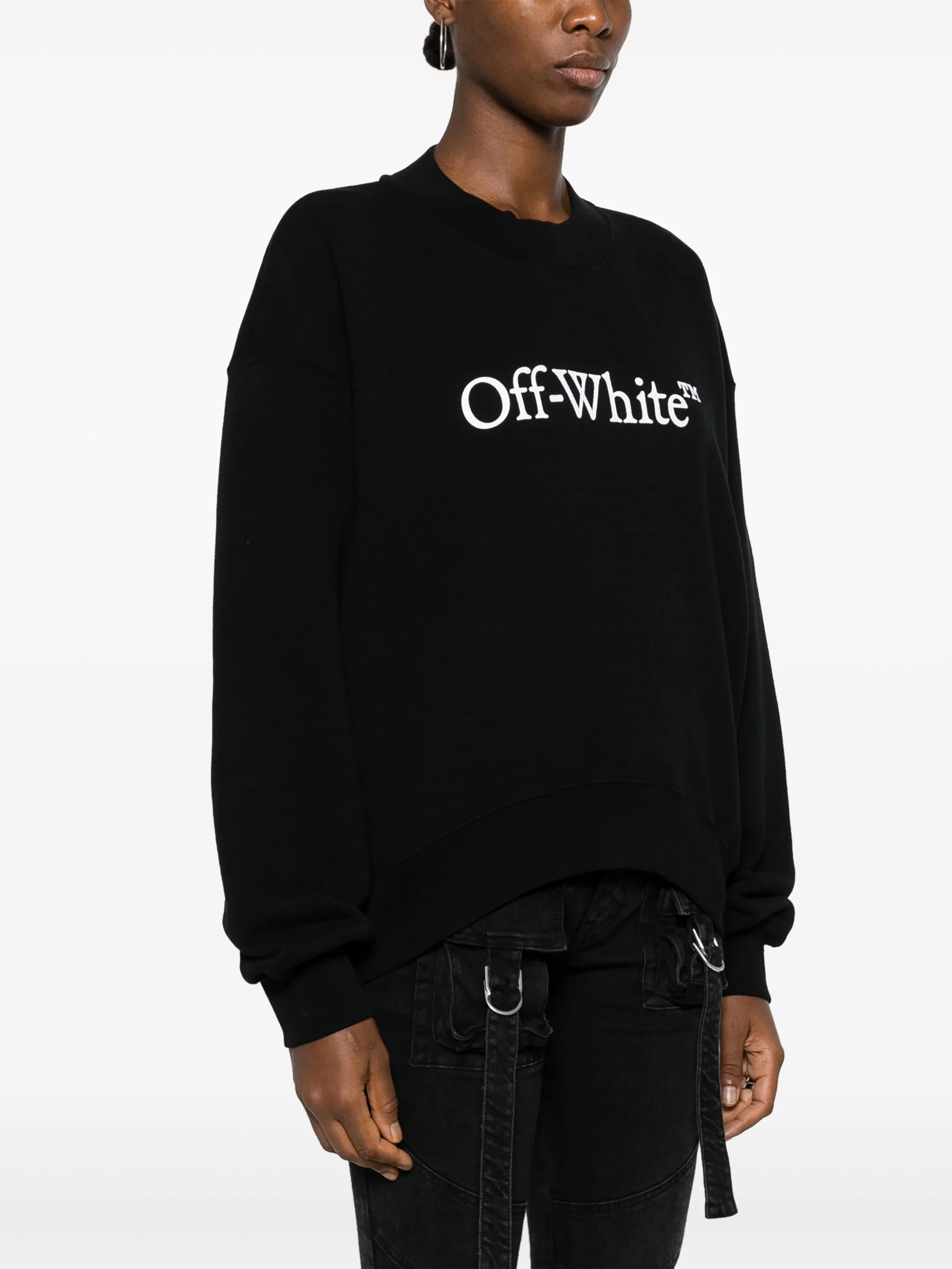 Off-White o1s22i1n0824 Cotton Sweatshirt in Black Size S / US 4 / IT 40 - 3 Thumbnail