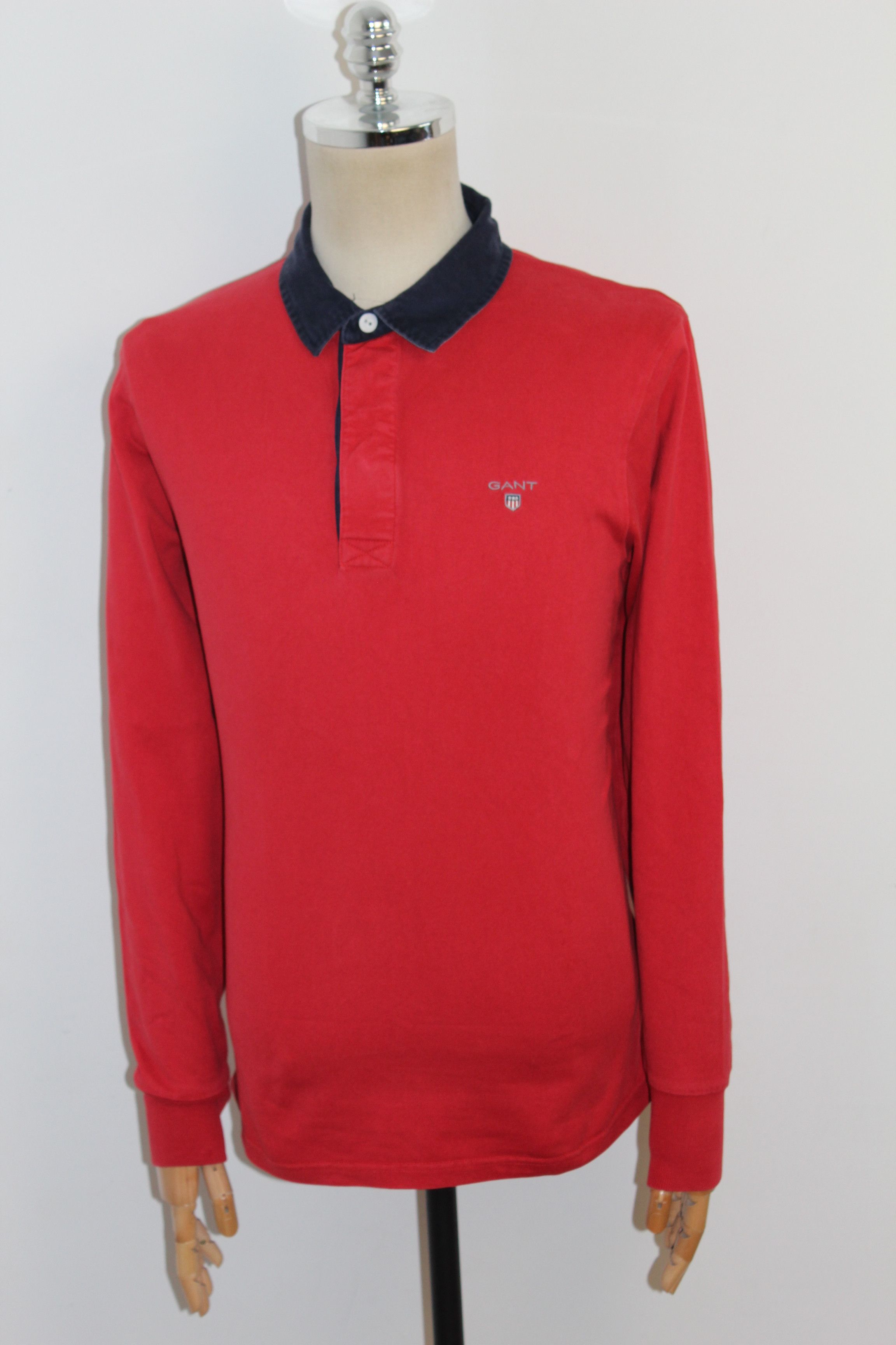Gant Men's Gant Long Sleeve Red Rugby Shirt Size US L / EU 52-54 / 3 - 3 Thumbnail