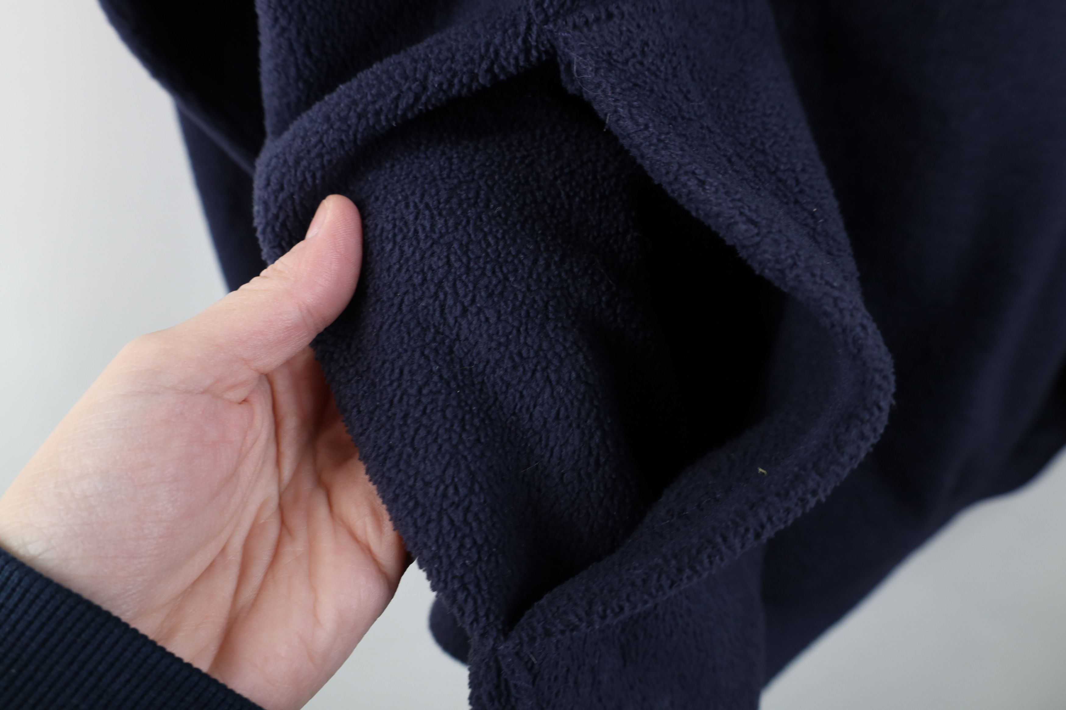Woolrich Woolen Mills Vintage 90s Woolrich Blank Fleece Hoodie Sweatshirt Blue Size US L / EU 52-54 / 3 - 7 Thumbnail
