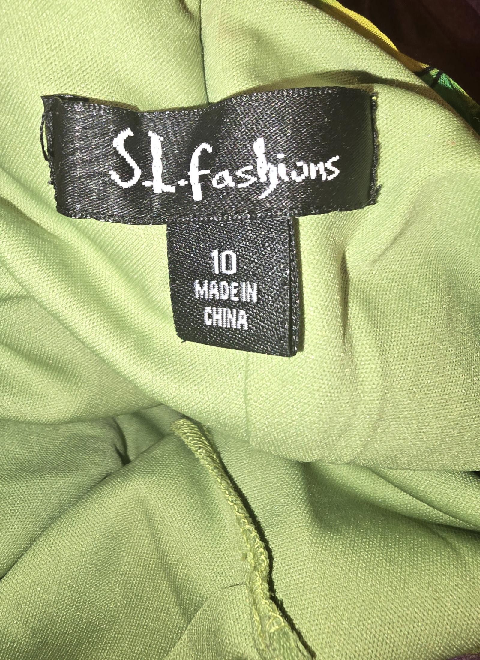 Designer Floral Maxi Dress by S.L.fashions - Size 10 Size L / US 10 / IT 46 - 3 Thumbnail