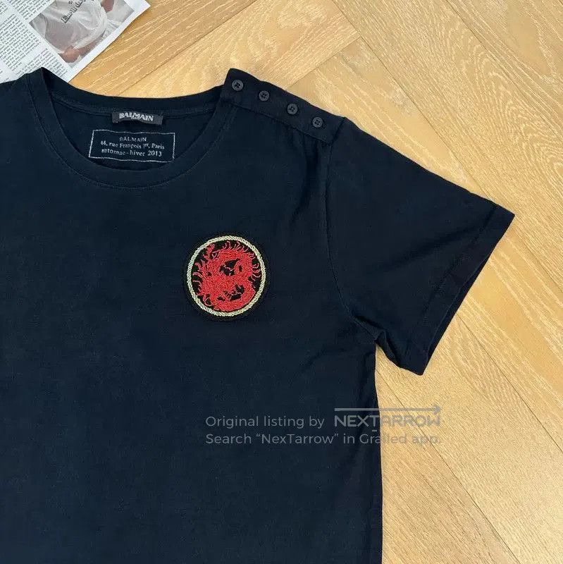 Balmain Balmain Black Men's T-Shirt with Logo . Size US M / EU 48-50 / 2 - 3 Thumbnail