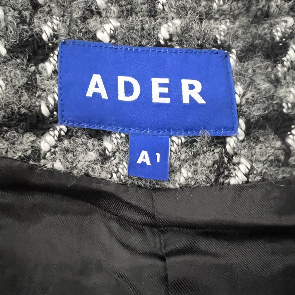 Ader Error Grey Tweed Round Collar Blazer Size 34R - 6 Thumbnail