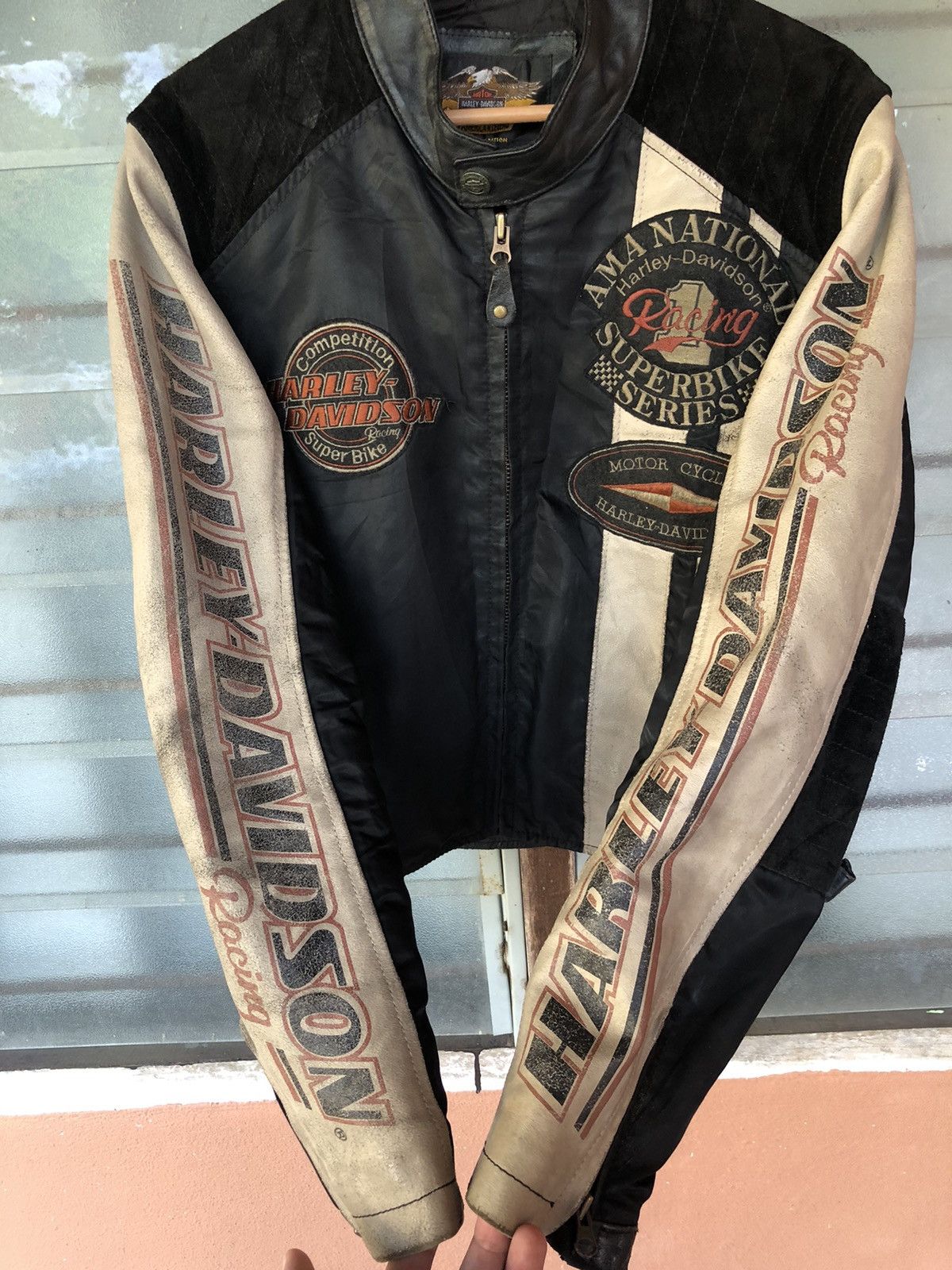 Harley Davidson Vintage Harley-Davidson Superbike Rider Leather Jacket Size US M / EU 48-50 / 2 - 8 Thumbnail