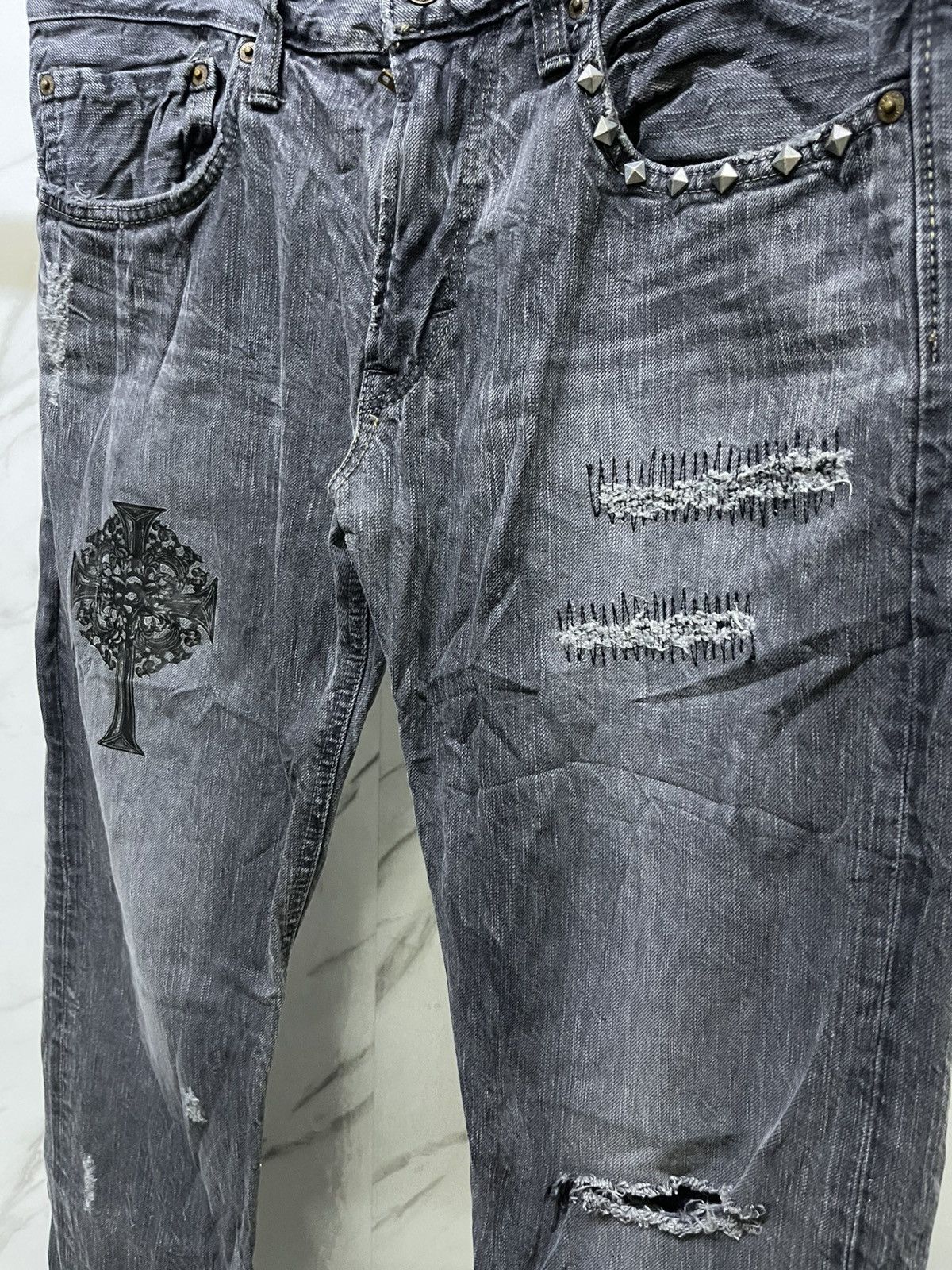 Edwin Vintage Edwin 502 Distressed Size US 35 - 10 Thumbnail
