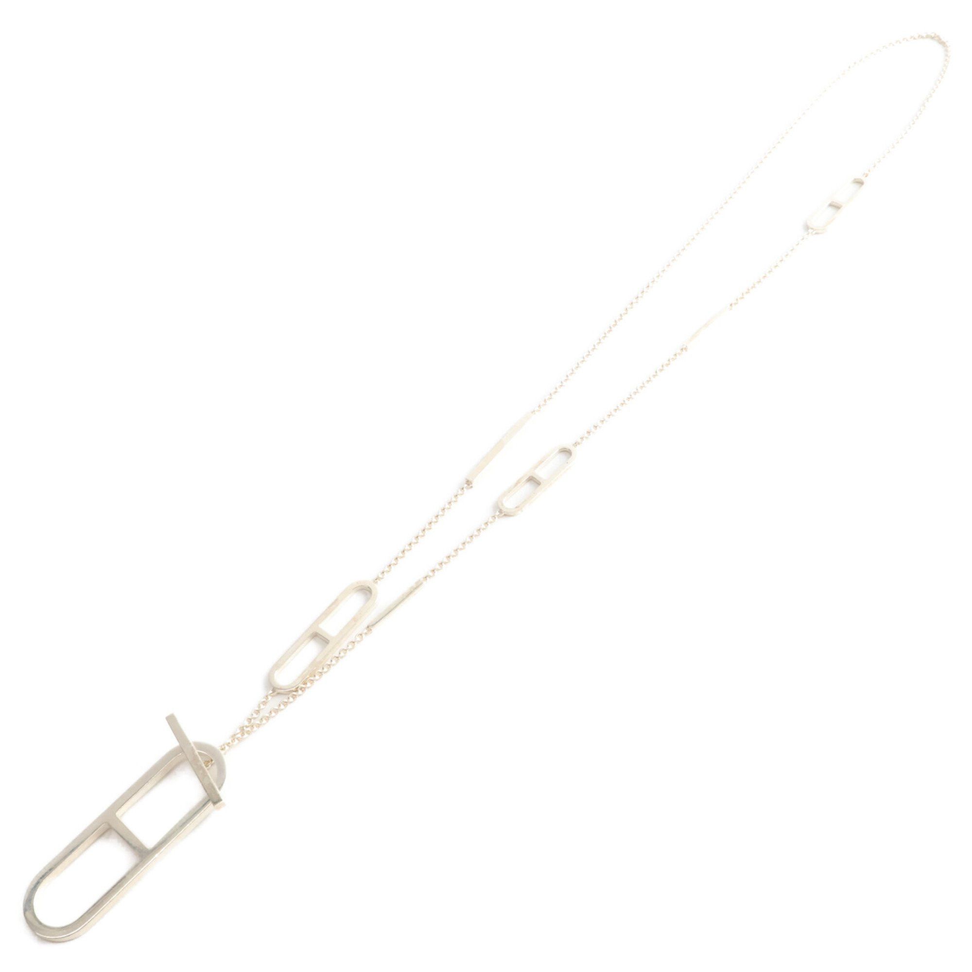image of Hermes Sv925 Ever Chaine D'ancre Necklace Silver Women's