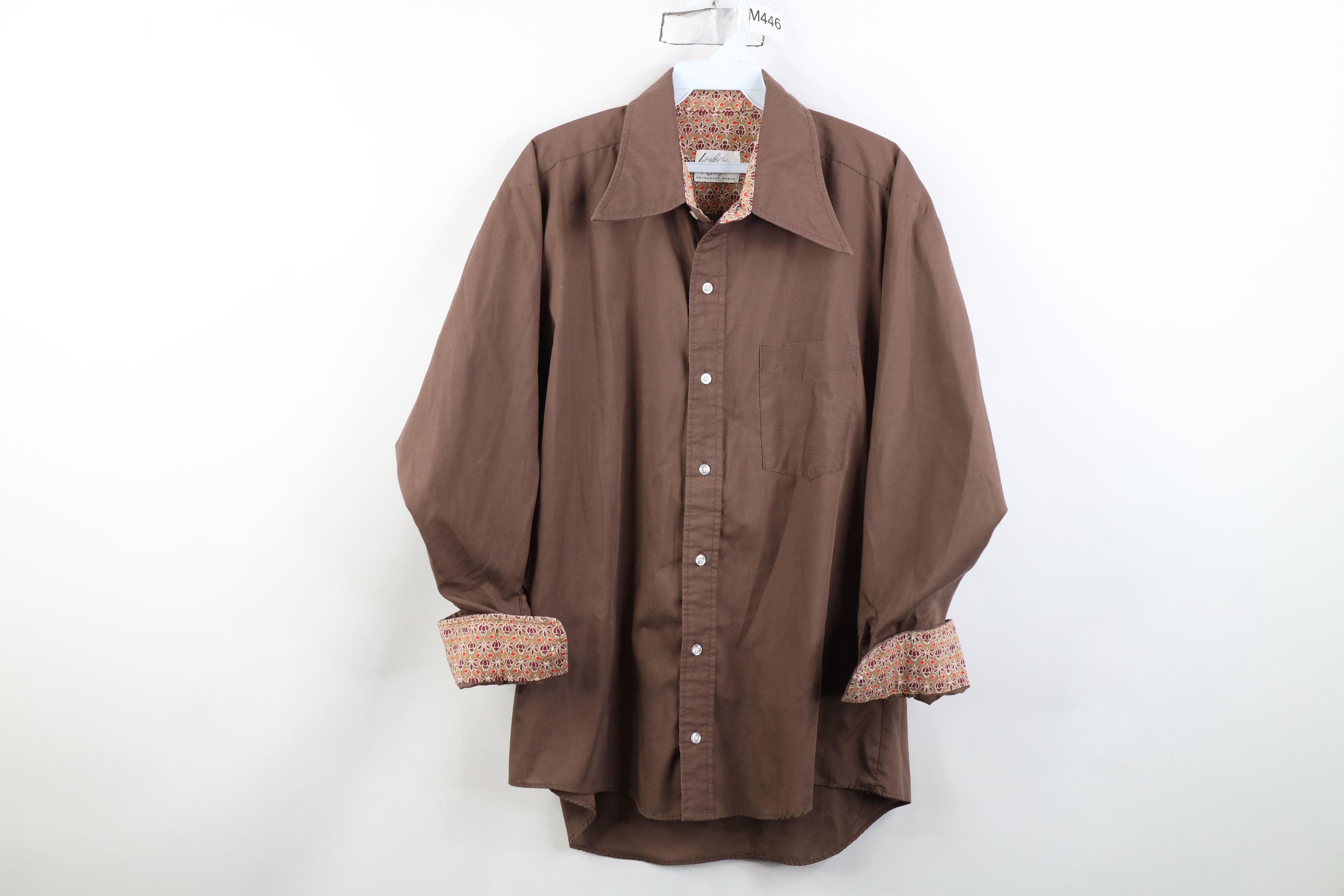 Vintage Vintage 70s Streetwear Cuff Dagger Collar Button Shirt USA Size US L / EU 52-54 / 3 - 4 Thumbnail