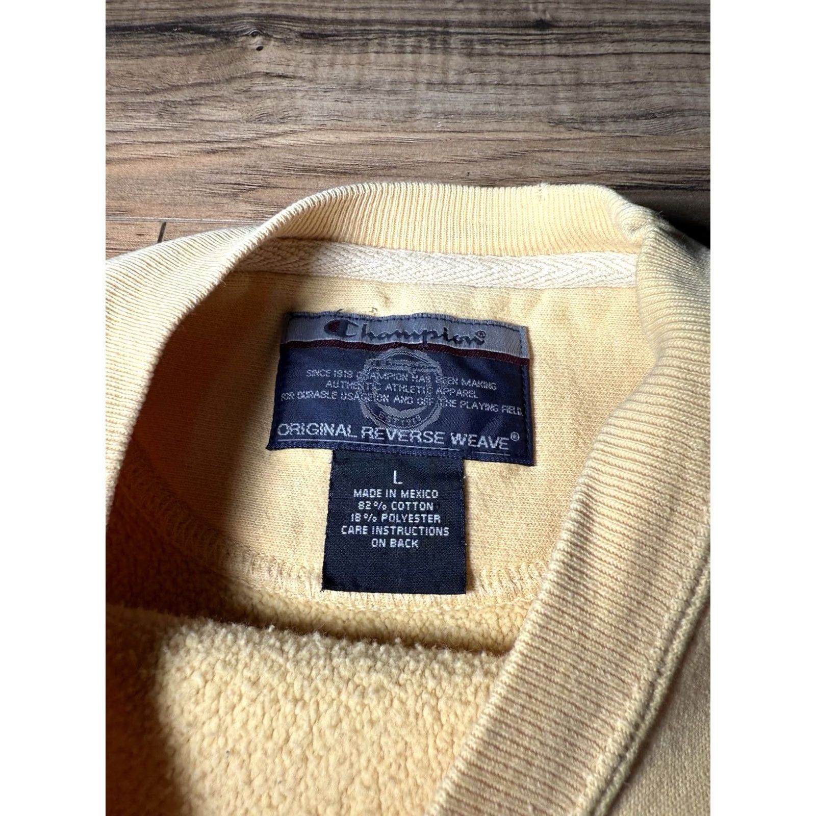 Champion VINTAGE Champion Reverse Weave Hoodie Yellow L Boston College Harvard Duke Yale Mens 80s 90s USA Size US L / EU 52-54 / 3 - 3 Thumbnail