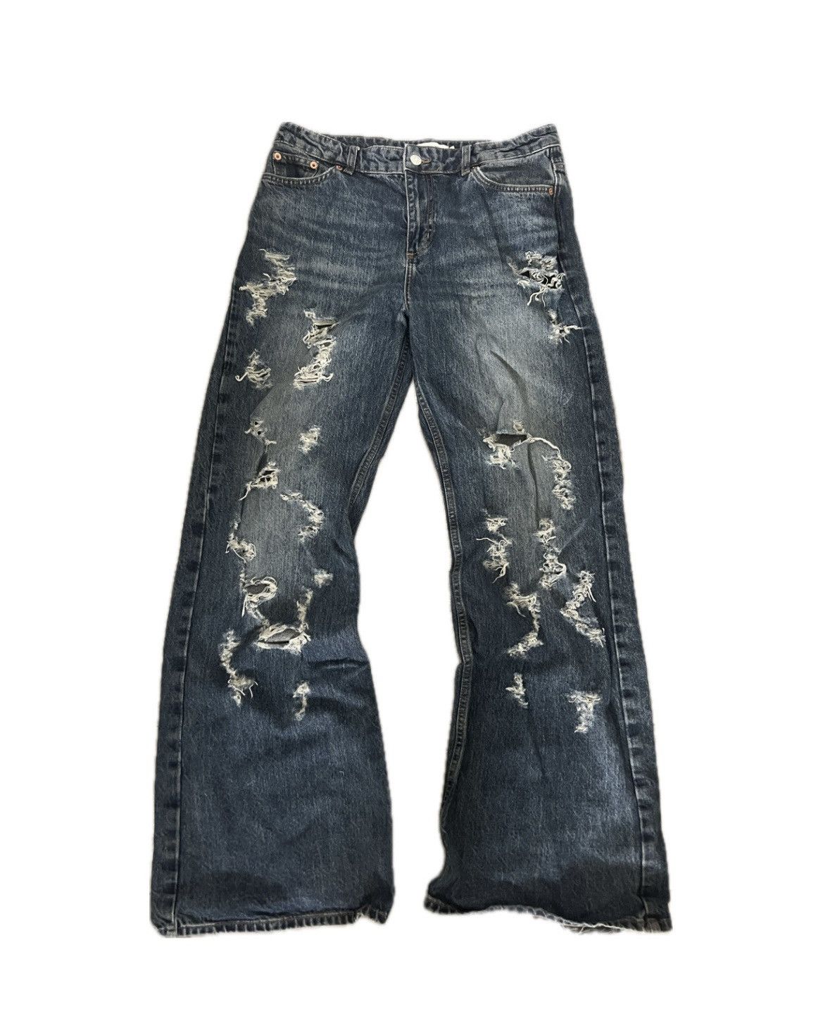 Japanese Brand Distressed flared denim Size US 32 / EU 48 - 1 Thumbnail