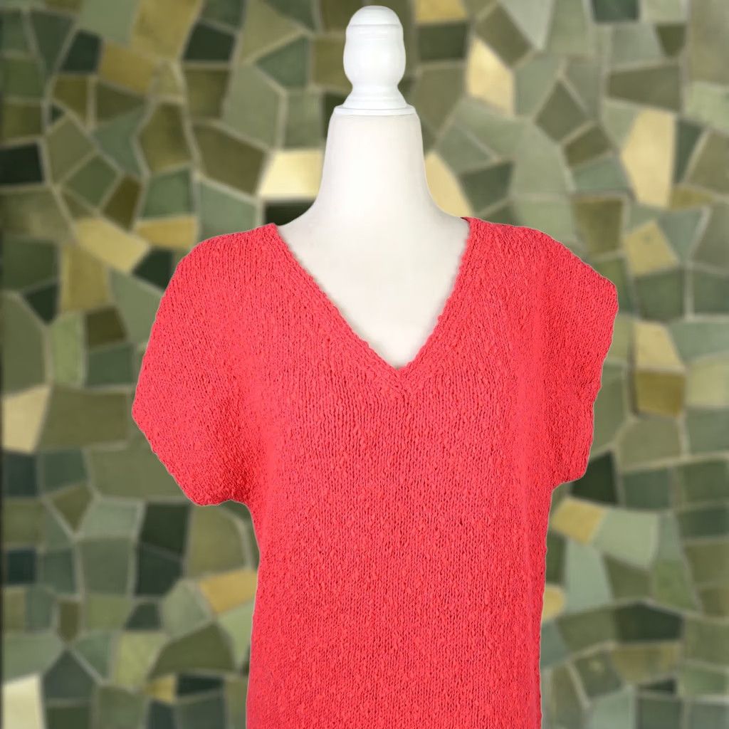 Pinko VINTAGE 70s pink knit sheath midi T-shirt dress M Women Short Sleeve V-Neck Size M / US 6-8 / IT 42-44 - 1 Thumbnail
