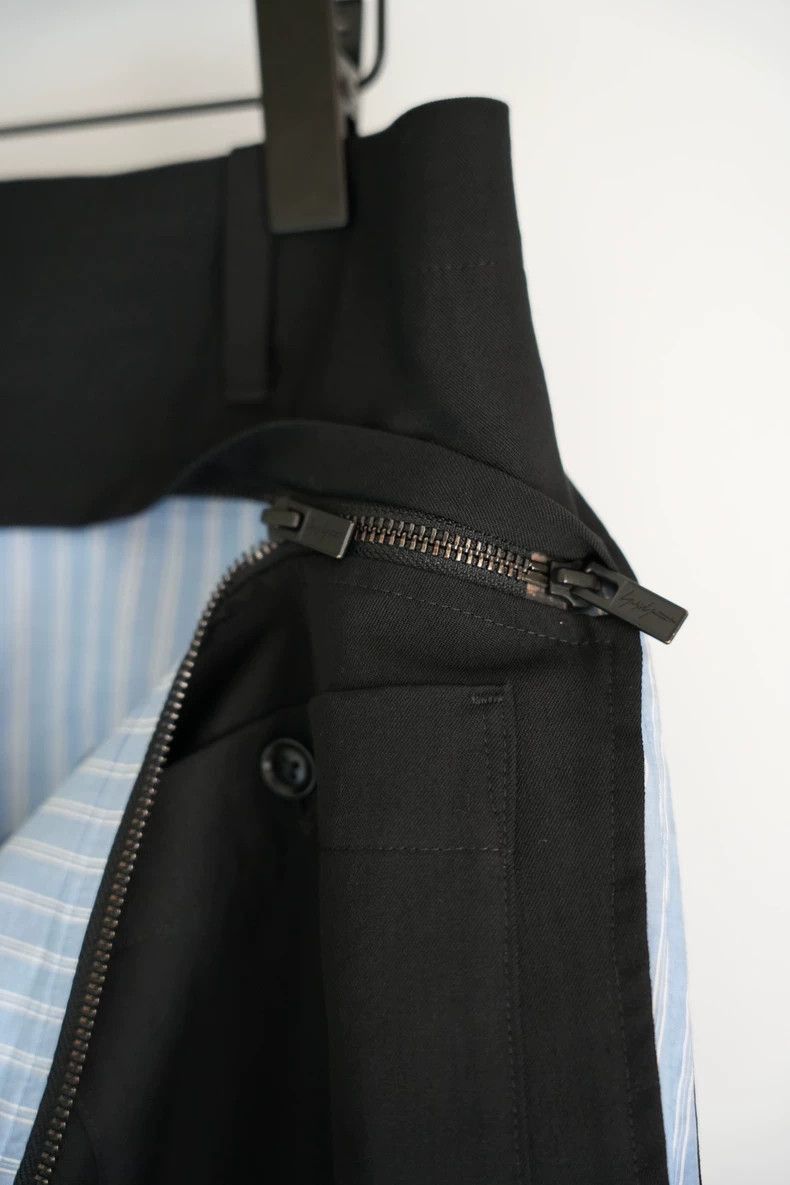 Yohji Yamamoto Yohji Yamamoto Yohji Yamamoto Blue Striped Zipper Trousers Size US 43 - 5 Thumbnail