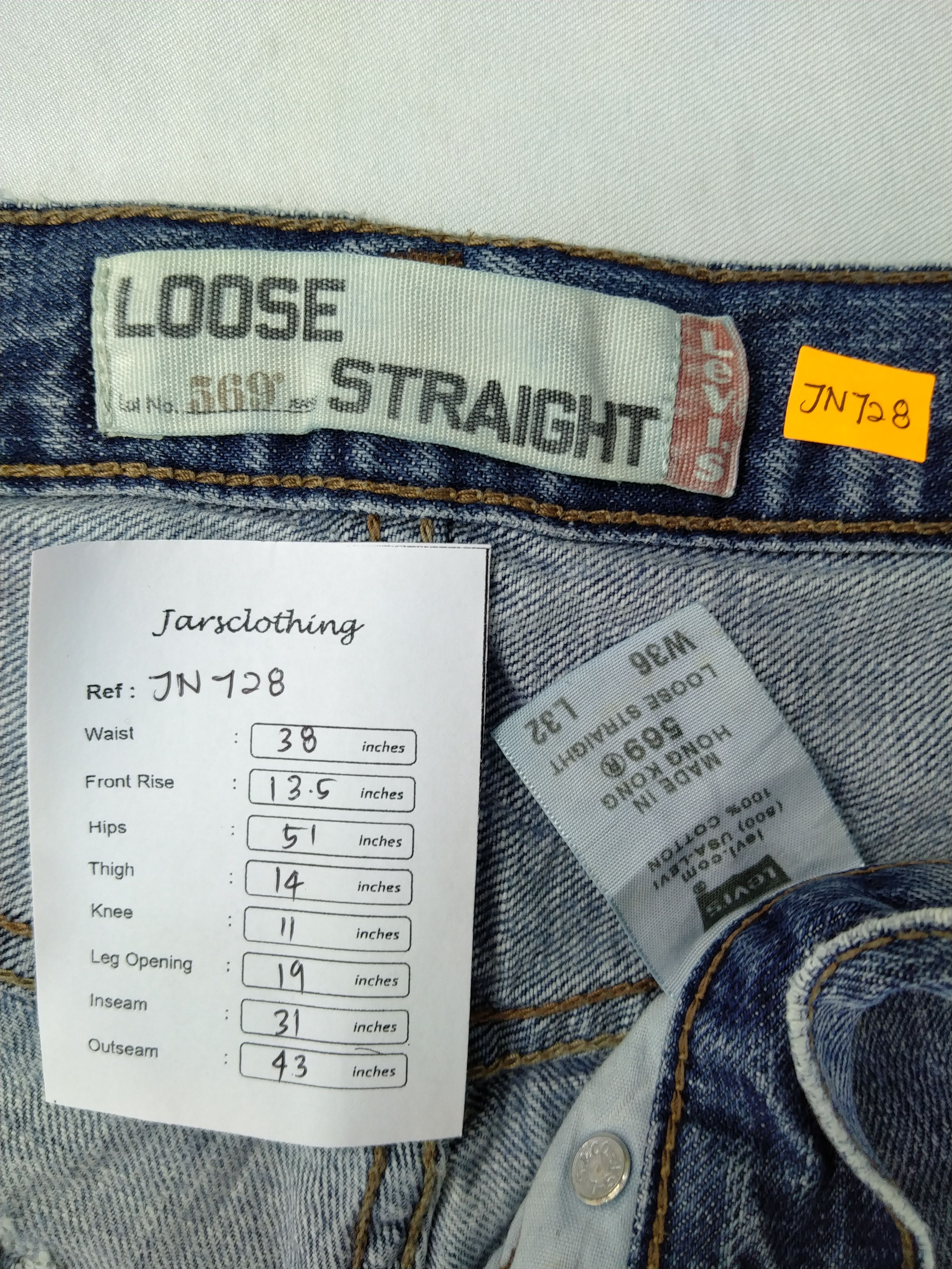 Levi's Distressed Vintage Levi's 569 Loose Straight Denim -JN728 Size US 38 / EU 54 - 7 Thumbnail