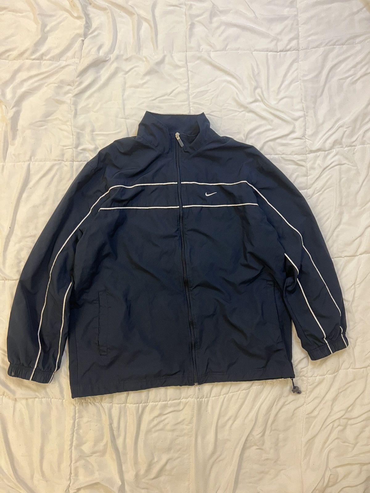 Nike × Vintage Y2K NIKE Track-Suit Navy Track Jacket Size US XL / EU 56 / 4 - 1 Thumbnail
