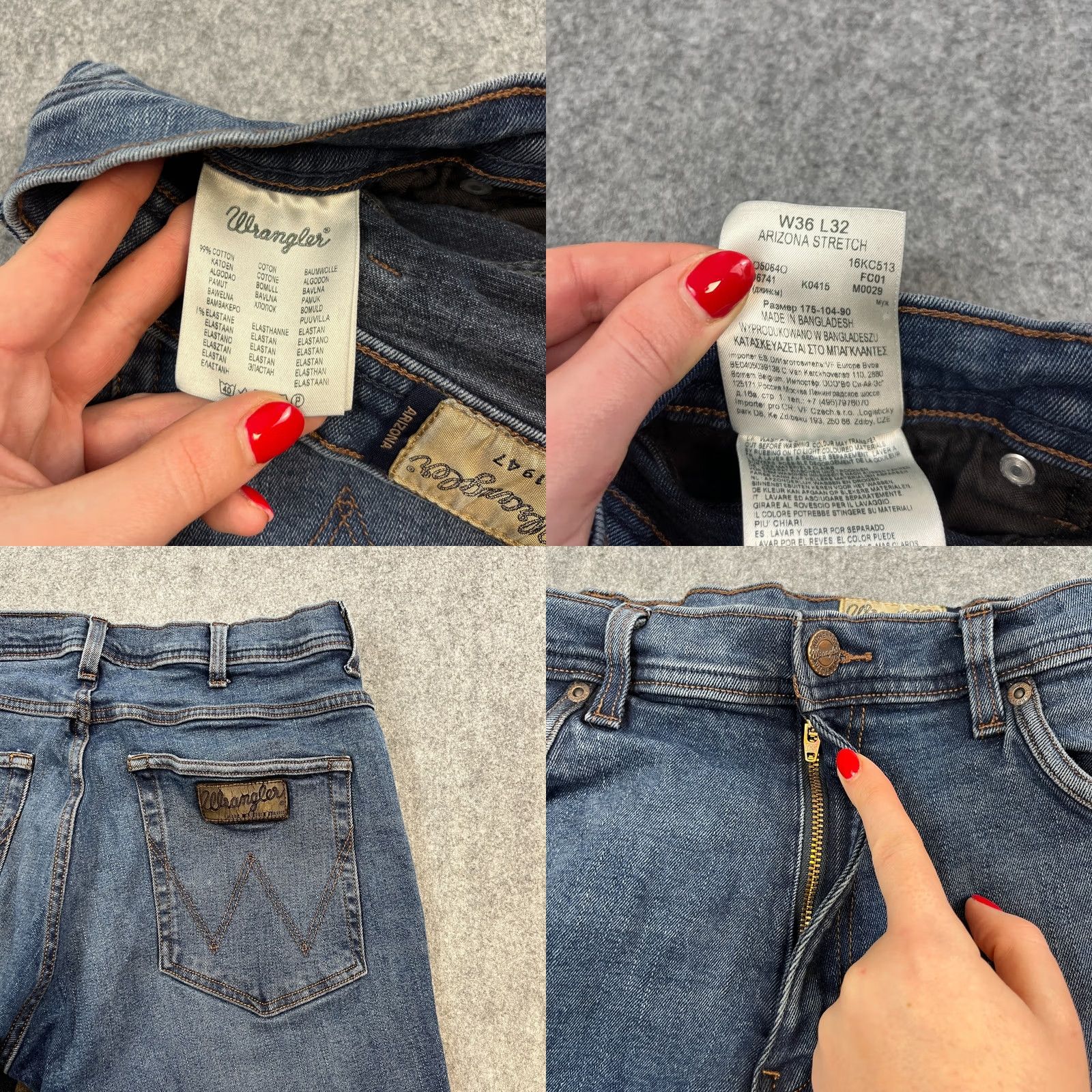 Wrangler Wrangler Jeans Regular Straight 32 30 Dark Wash Blue Arizona Stretch Ranch Mens Denim 5-Pocket Wrangler Texas Stretch Jeans Mens Size US 32 / EU 48 - 8 Thumbnail