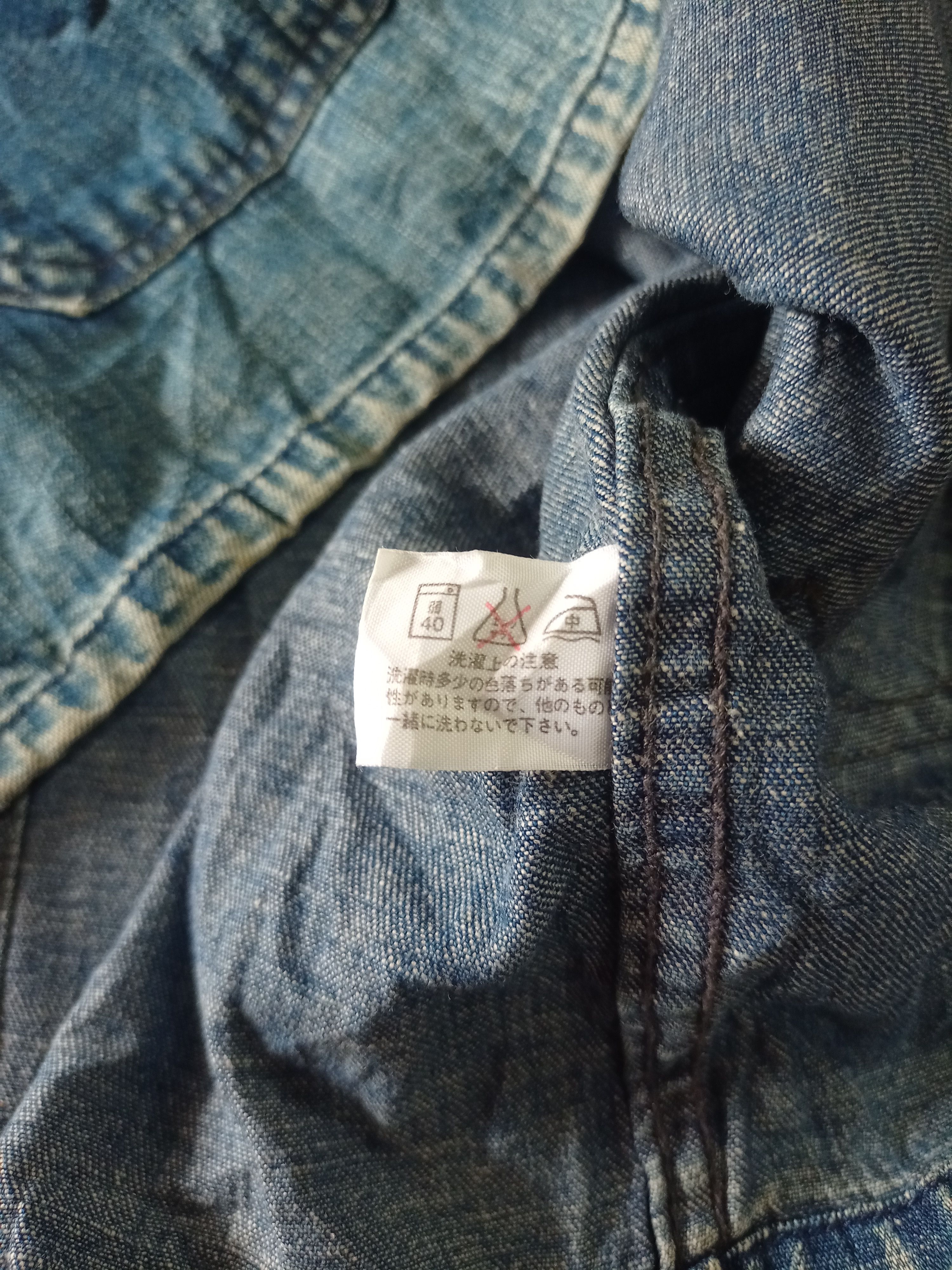Blue Blue Japan × Japanese Brand Blue Blue Japan Distressed Denim Jacket Half button Size US S / EU 44-46 / 1 - 5 Thumbnail