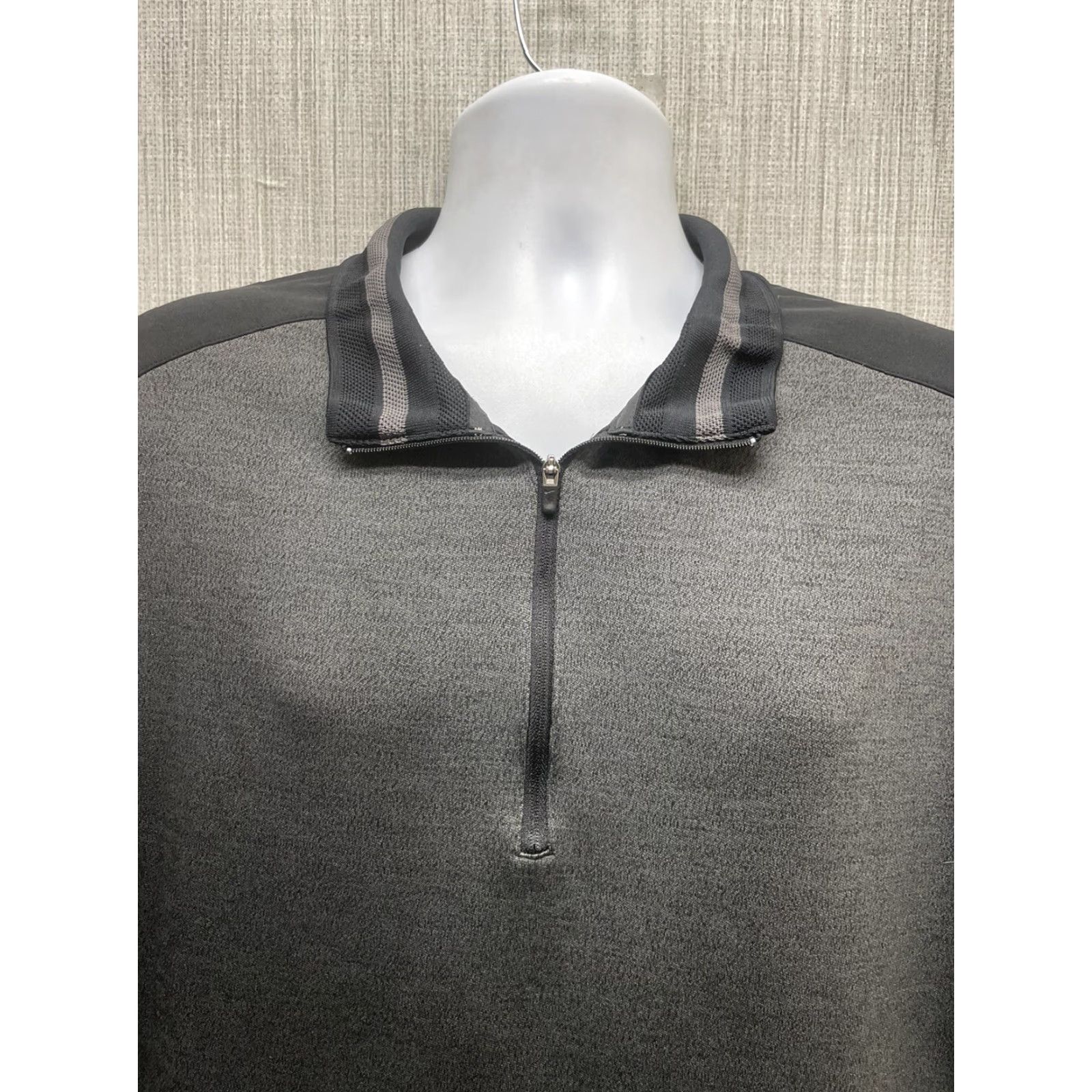 Nike NikeGolf Tour Performance Dri-Fit Black/Grey Half Zip Pullover Mens XL Size US XL / EU 56 / 4 - 2 Thumbnail