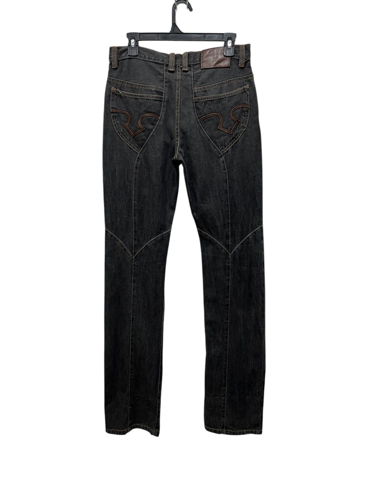 Japanese Brand Vintage Obelisk Custom Leather Denim Size US 31 - 1 Thumbnail