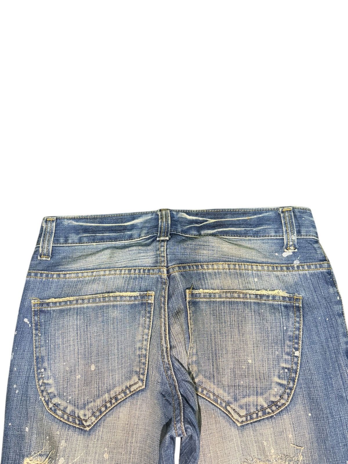 Hysteric Glamour Vintage Japanese Brand Rusty Wash Distress Flare Jeans Size 28" / US 6 / IT 42 - 4 Thumbnail