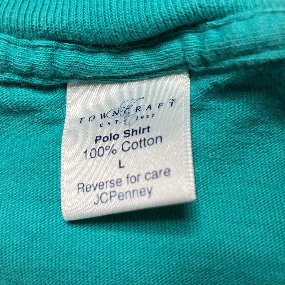 Towncraft × Vintage Vintage Towncraft JCPenney Aqua Blue Pocket T Shirt Size US L / EU 52-54 / 3 - 5 Thumbnail