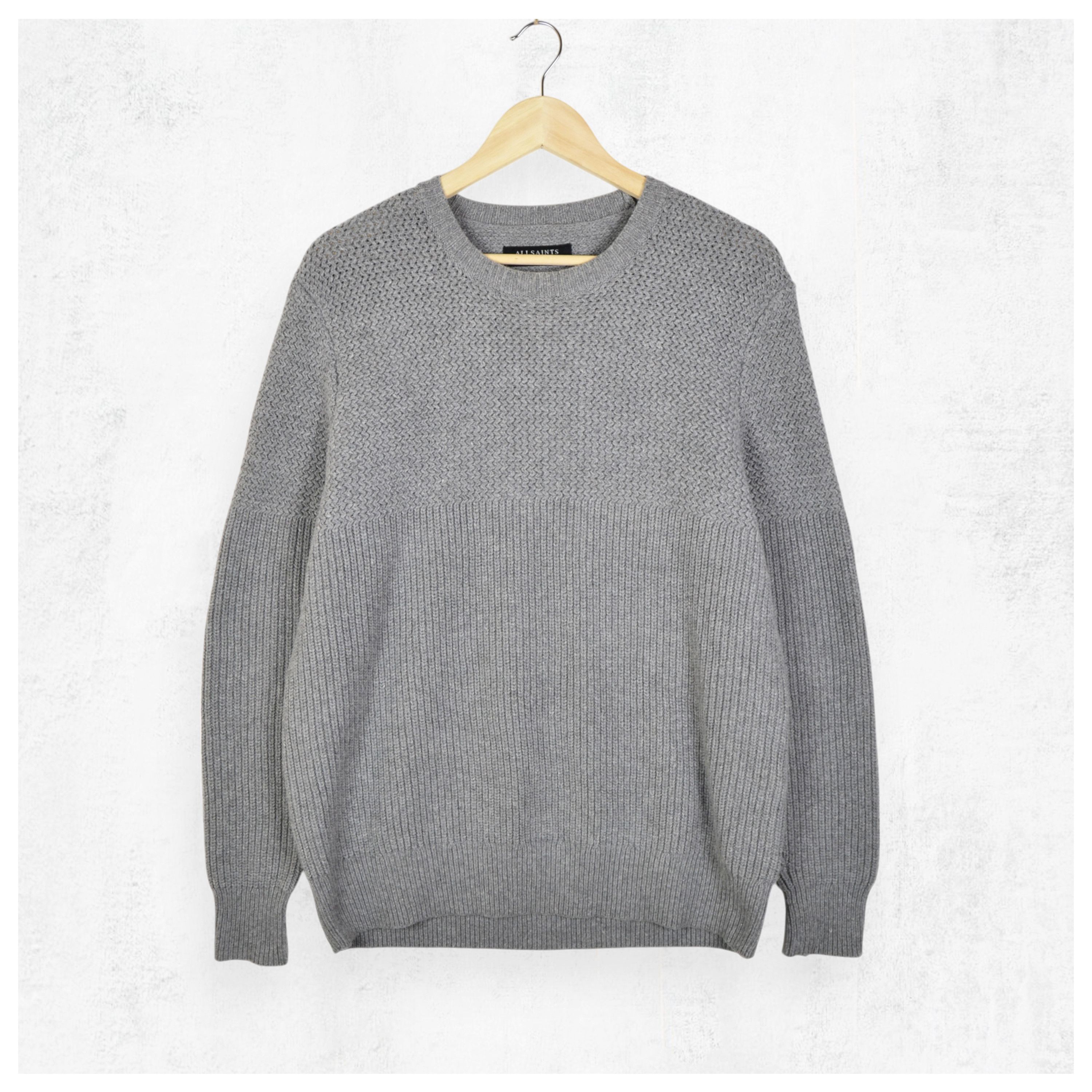 Allsaints ALLSAINTS Karnett Crew Boxy Heavy Knit Sweater S/M* Size US S / EU 44-46 / 1 - 1 Thumbnail
