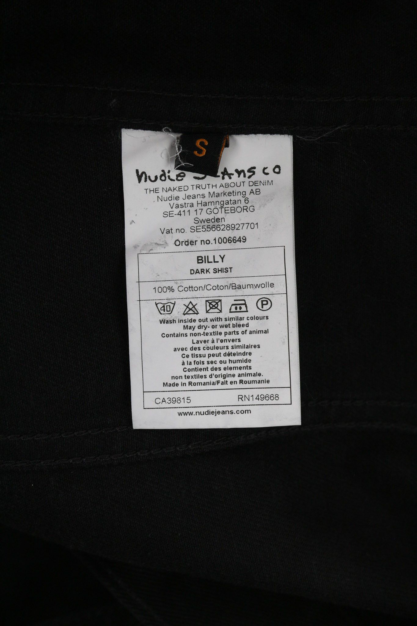 Nudie Jeans BILLY S Dark Shist Denim Jacket 81056 Size US S / EU 44-46 / 1 - 8 Thumbnail