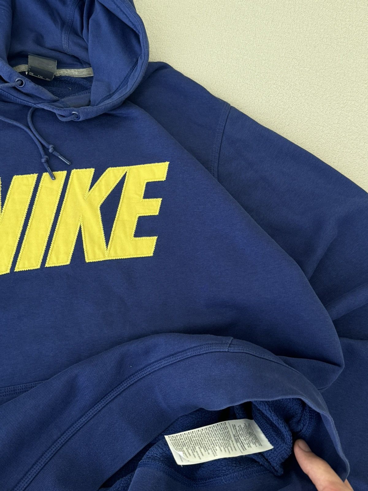Nike × Vintage Vintage Nike Y2K swoosh oversized grey zip hoodie Size US XXL / EU 58 / 5 - 8 Thumbnail