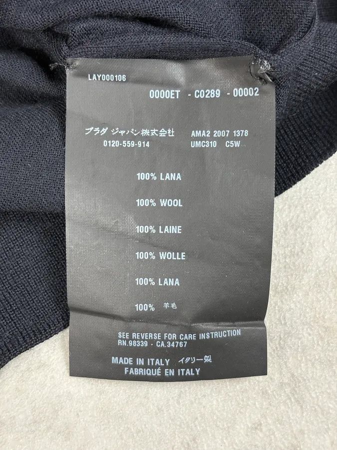 Prada SS2007 Prada Black Wool Sweater Size US S / EU 44-46 / 1 - 8 Thumbnail