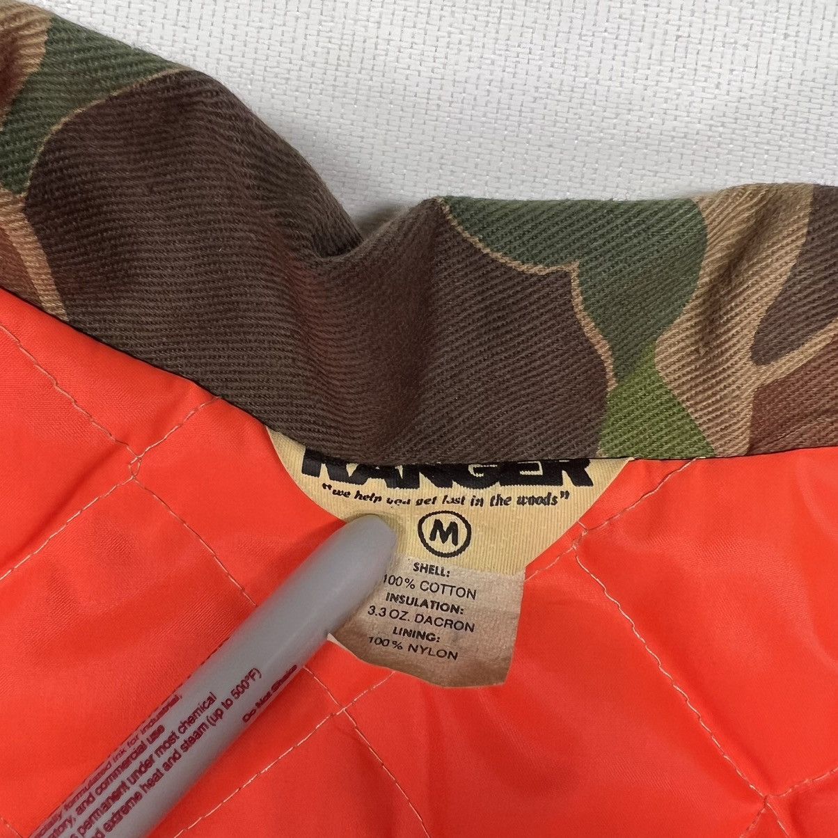 Vintage VTG Ranger Jacket Duck Camo Orange Lined Quilted Canvas 90s Size US M / EU 48-50 / 2 - 7 Thumbnail