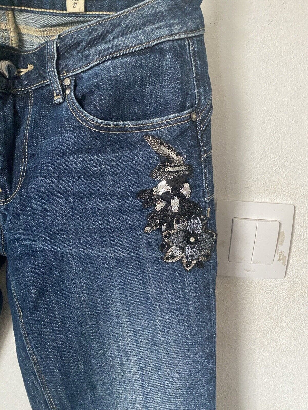 Vintage Fracomina Embellished Jeans Woman’s Denim Size 27 Tina A25 Size 27" / US 4 / IT 40 - 2 Thumbnail